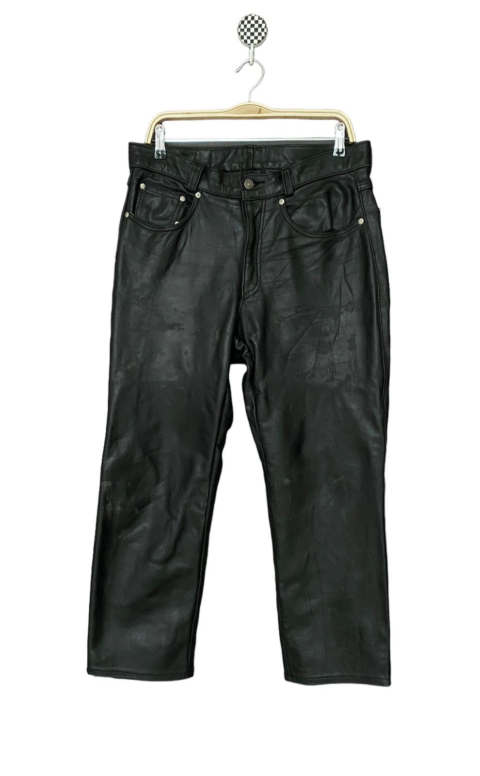 Schott Vintage Brand Schott Made In Usa leather Pants 1990s Size US 32 / EU 48 - 1 Thumbnail