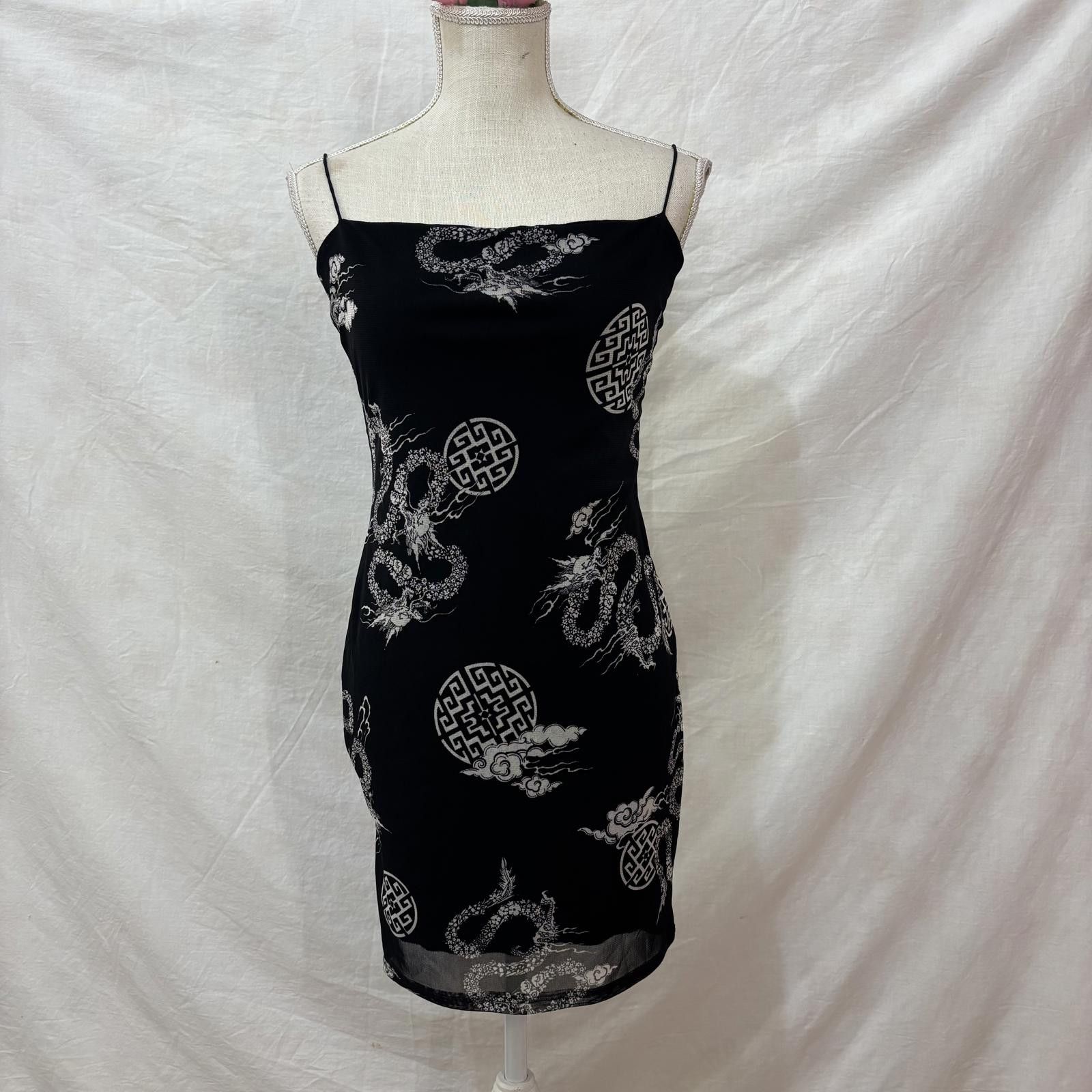 Windsor Smith Y2K Windsor mesh dragon oriental style mini dress Size L / US 10 / IT 46 - 1 Thumbnail