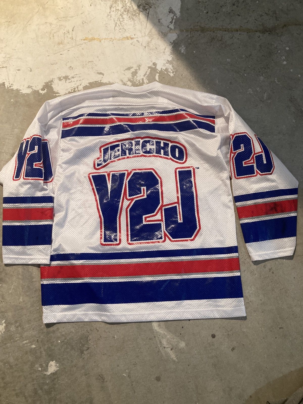 Vintage × WWF VTG Y2J Jericho WWF Wrestling Hockey Jersey XL Size US XL / EU 56 / 4 - 3 Thumbnail