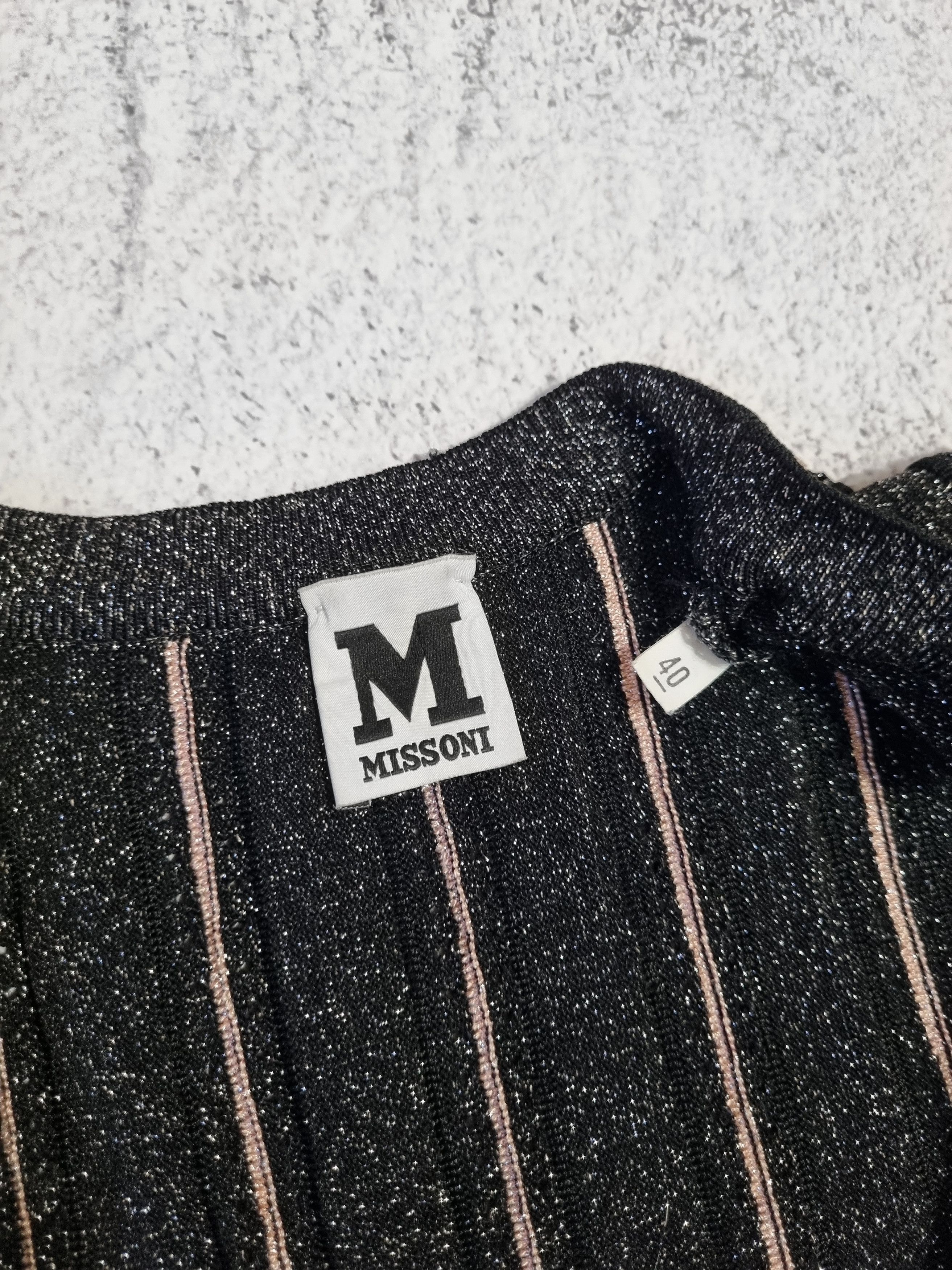 Missoni Missoni Black Stripe Lurex Knit Flared Tank Top Size S / US 4 / IT 40 - 4 Thumbnail