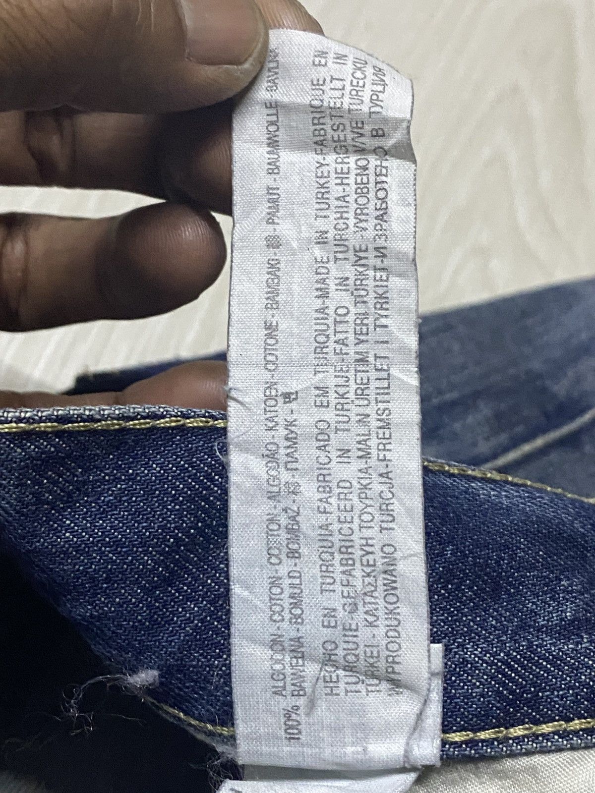 Rhude × Zara Vintage Zara Denim Distressed Straight Fit Jeans Size US 29 - 23 Thumbnail