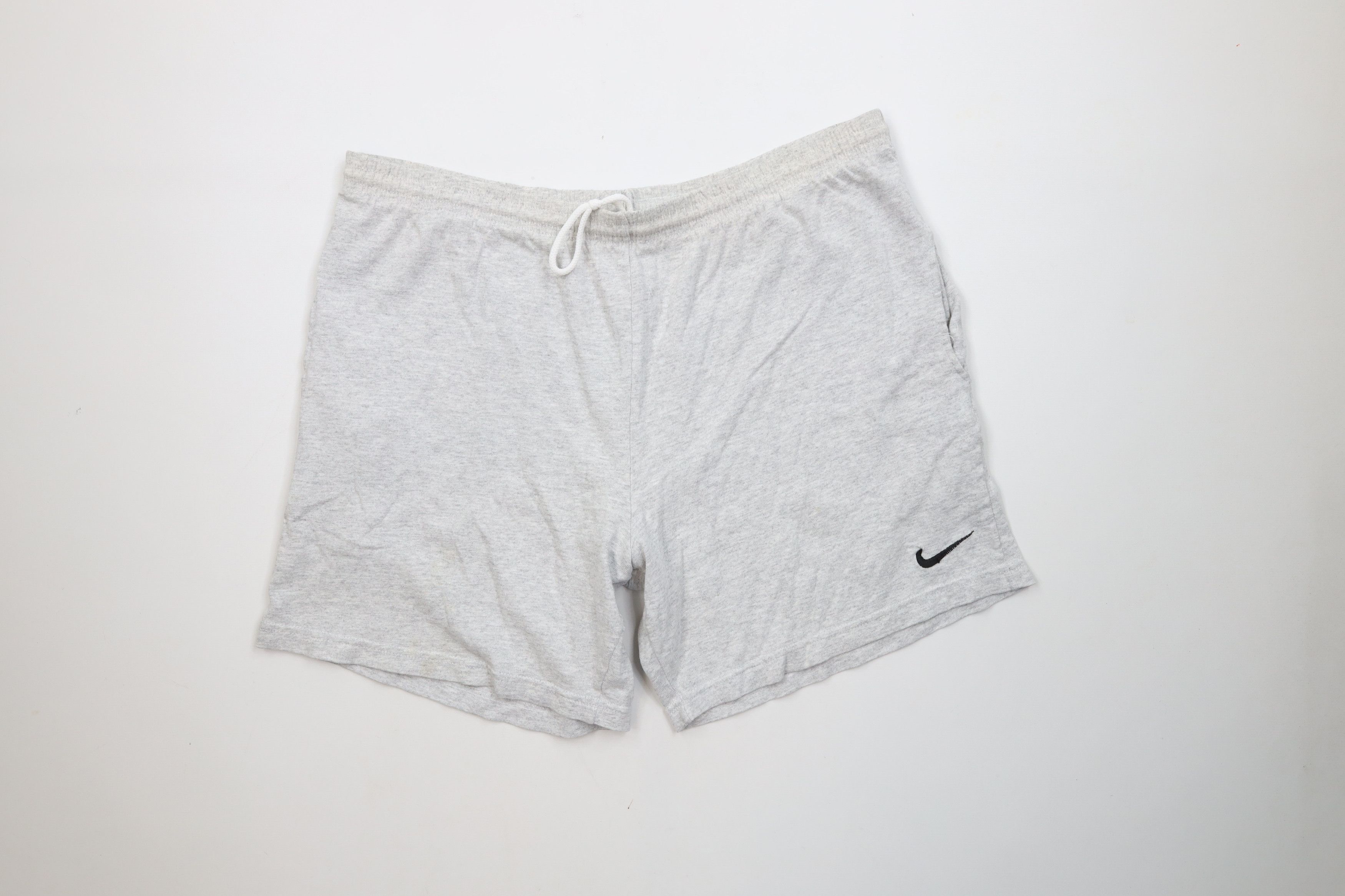 Nike Vintage 90s Nike Mini Swoosh Above Knee Shorts Gray USA Size US 34 / EU 50 - 1 Thumbnail