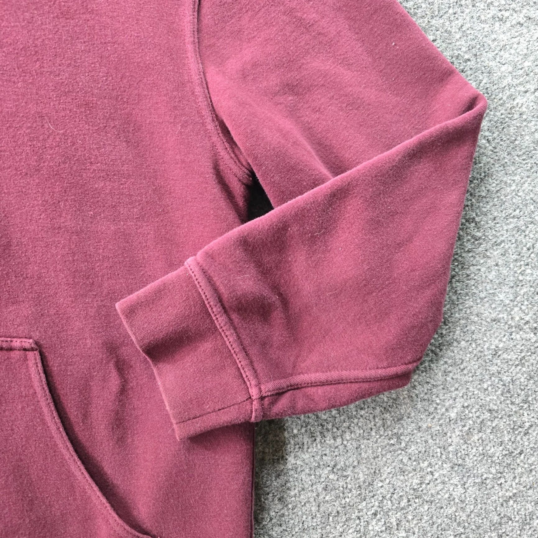 Vintage VINTAGE Kirkland Hoodie Sweatshirt Women Size M Red Burgundy Pullover Hooded Pockets Casual Capsule Size M / US 6-8 / IT 42-44 - 3 Thumbnail