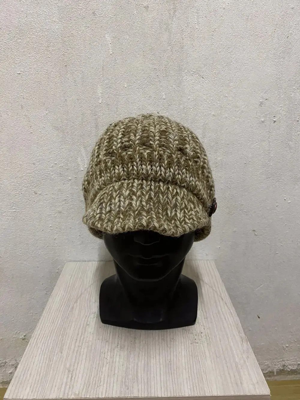 Vintage Japanese Brand Rare Design crochet Visor Beanie Hat Size ONE SIZE - 3 Thumbnail