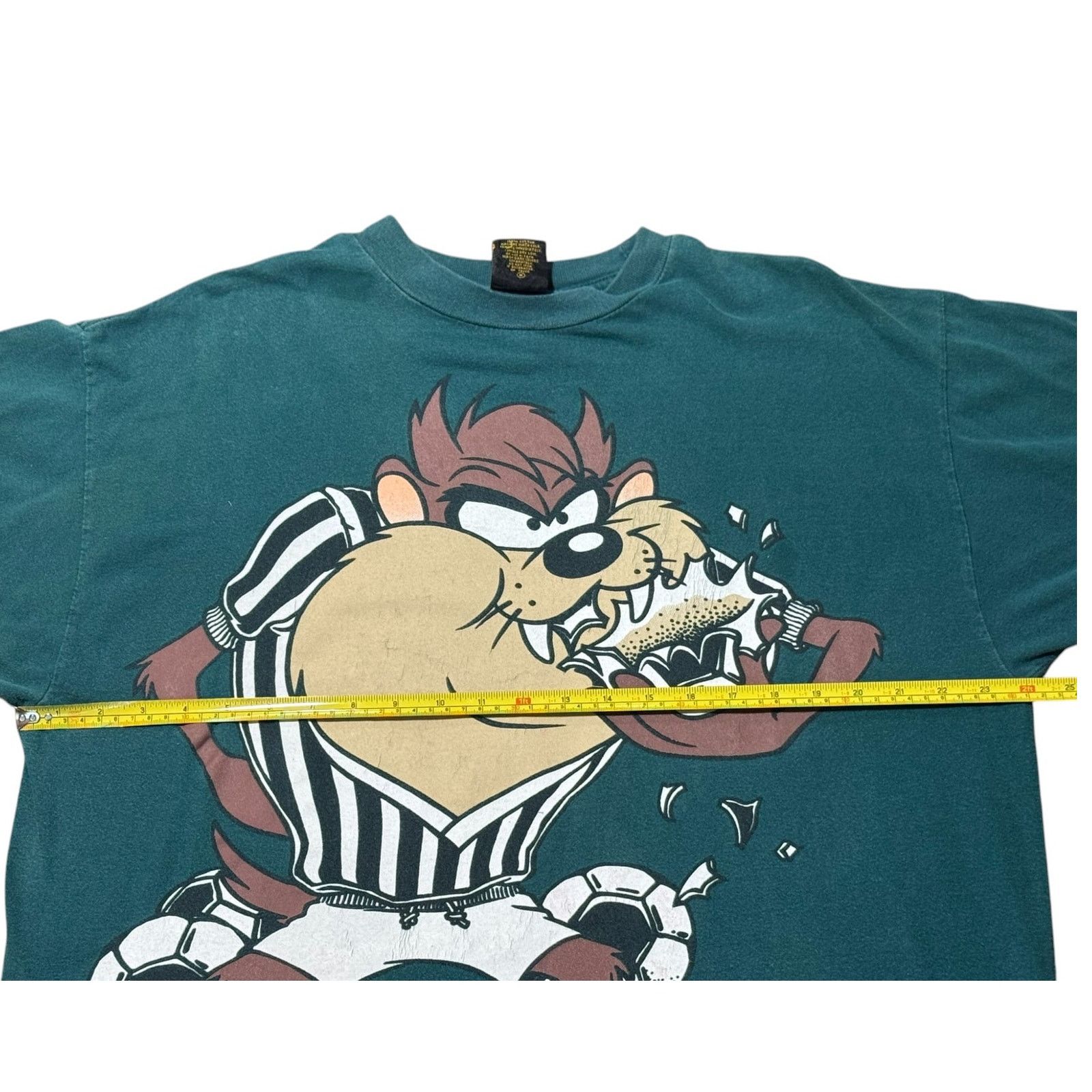 Warner Bros Vintage 1993 Looney Tunes Taz Soccer T-Shirt Warner Bros XL Size US XL / EU 56 / 4 - 7 Thumbnail