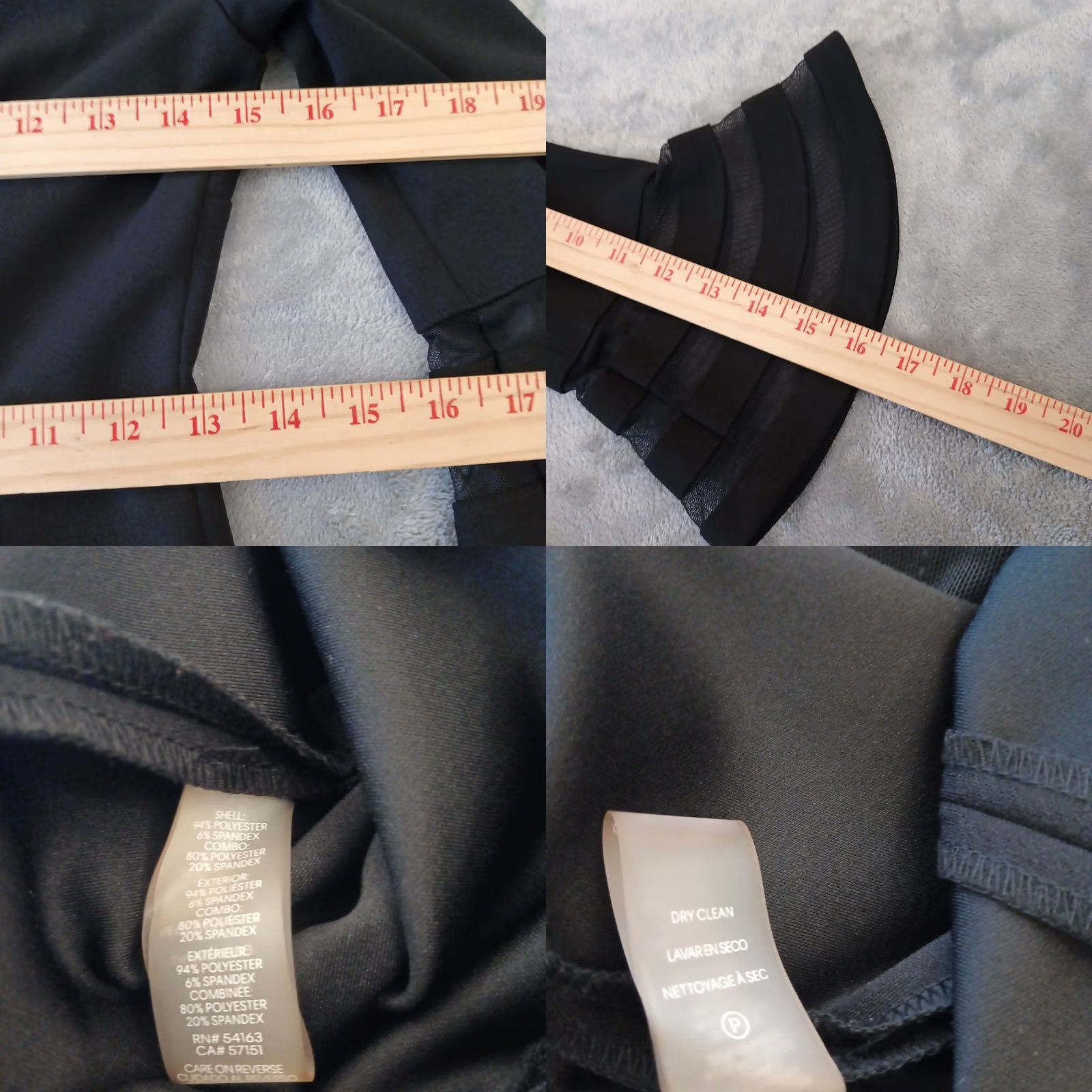 Calvin Klein Calvin Klein Sheath Dress Black 4P Petite Knee Length 3/4 Sleeve Round Neck Zip Dry Clean Only Women Size S / US 4 / IT 40 - 8 Thumbnail