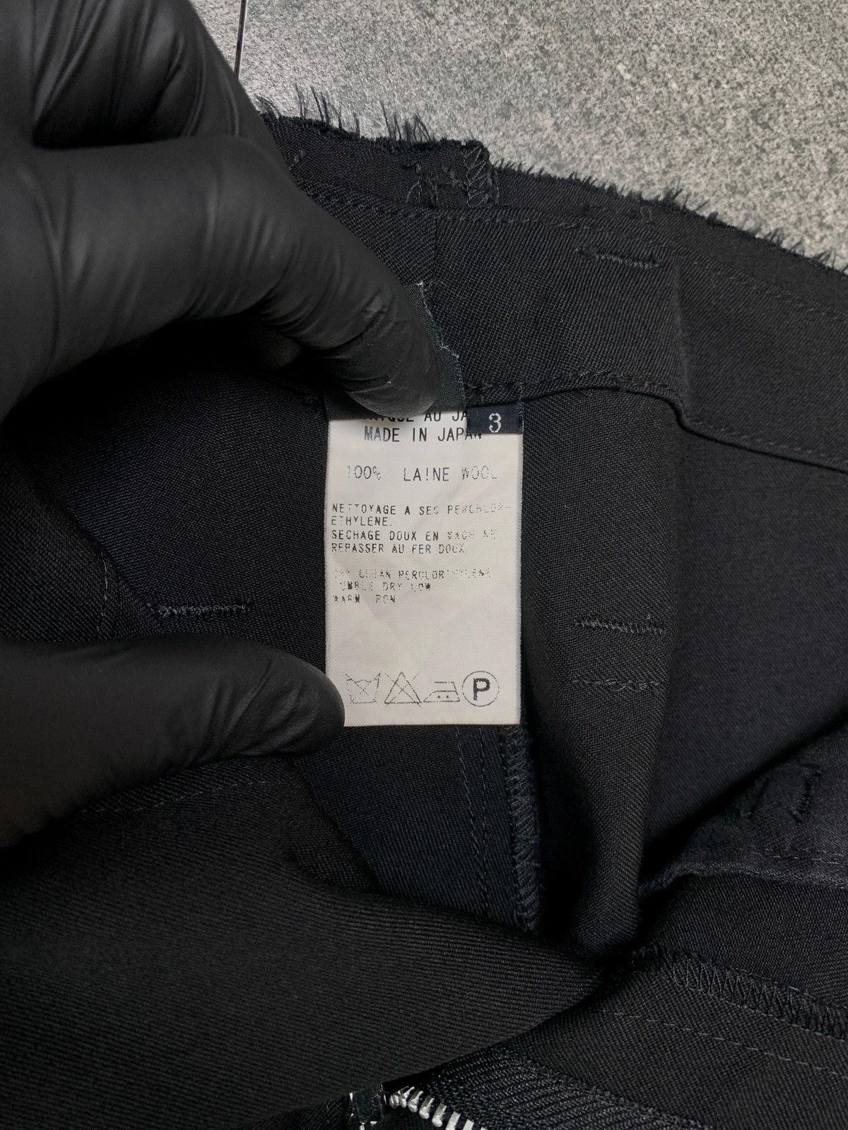 Yohji Yamamoto Y's by Yohji Yamamoto Frayed Seam Trousers Size US 29 - 9 Thumbnail