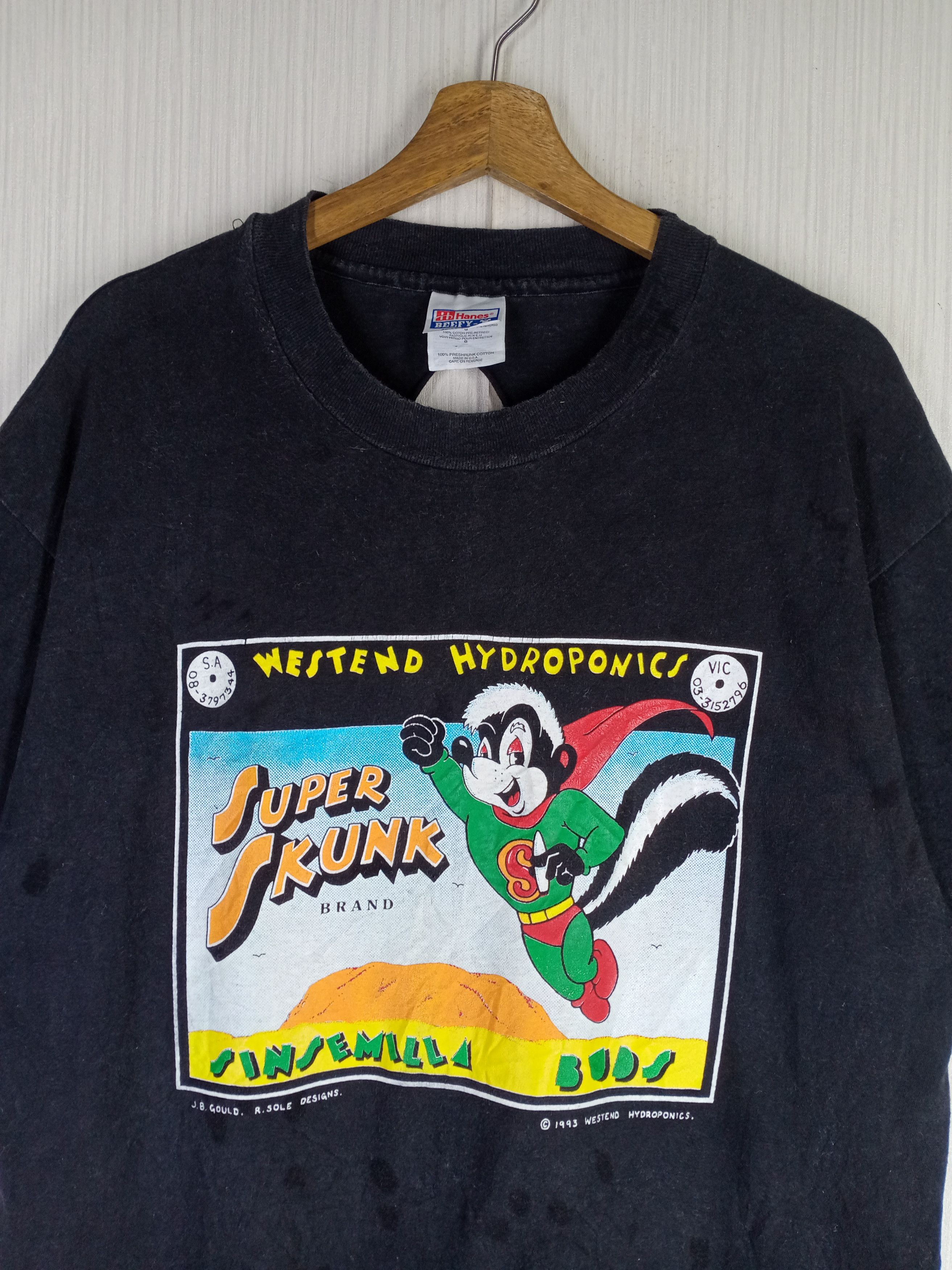 Cartoon Network × Vintage Rare Vintage 90s Super Skunk Sinsemilla Buds Distressed Tee Size US L / EU 52-54 / 3 - 2 Thumbnail