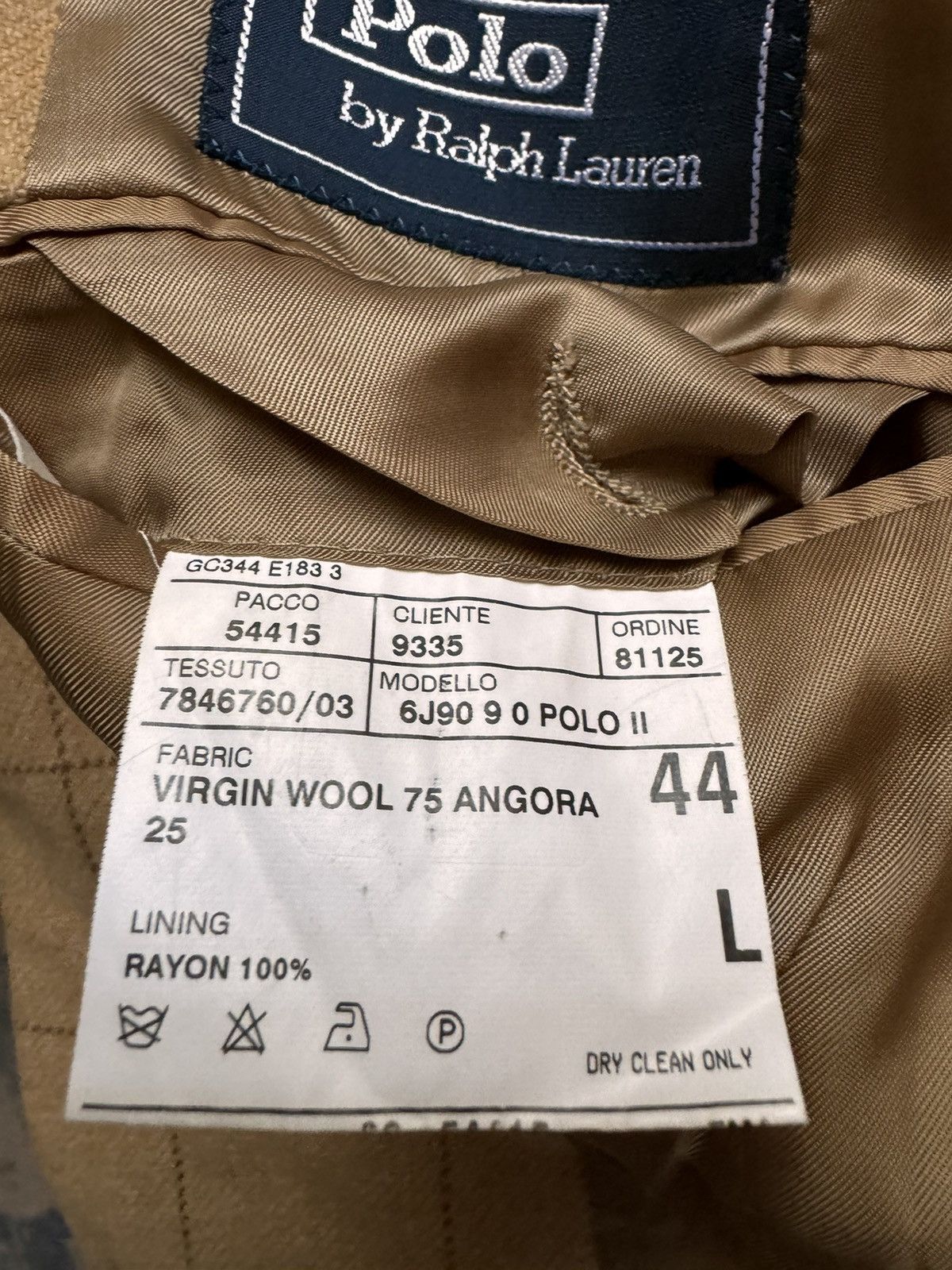 Polo Ralph Lauren Polo by Ralph Lauren Made in Italy Angora Blend Jacket Size 44L - 10 Thumbnail