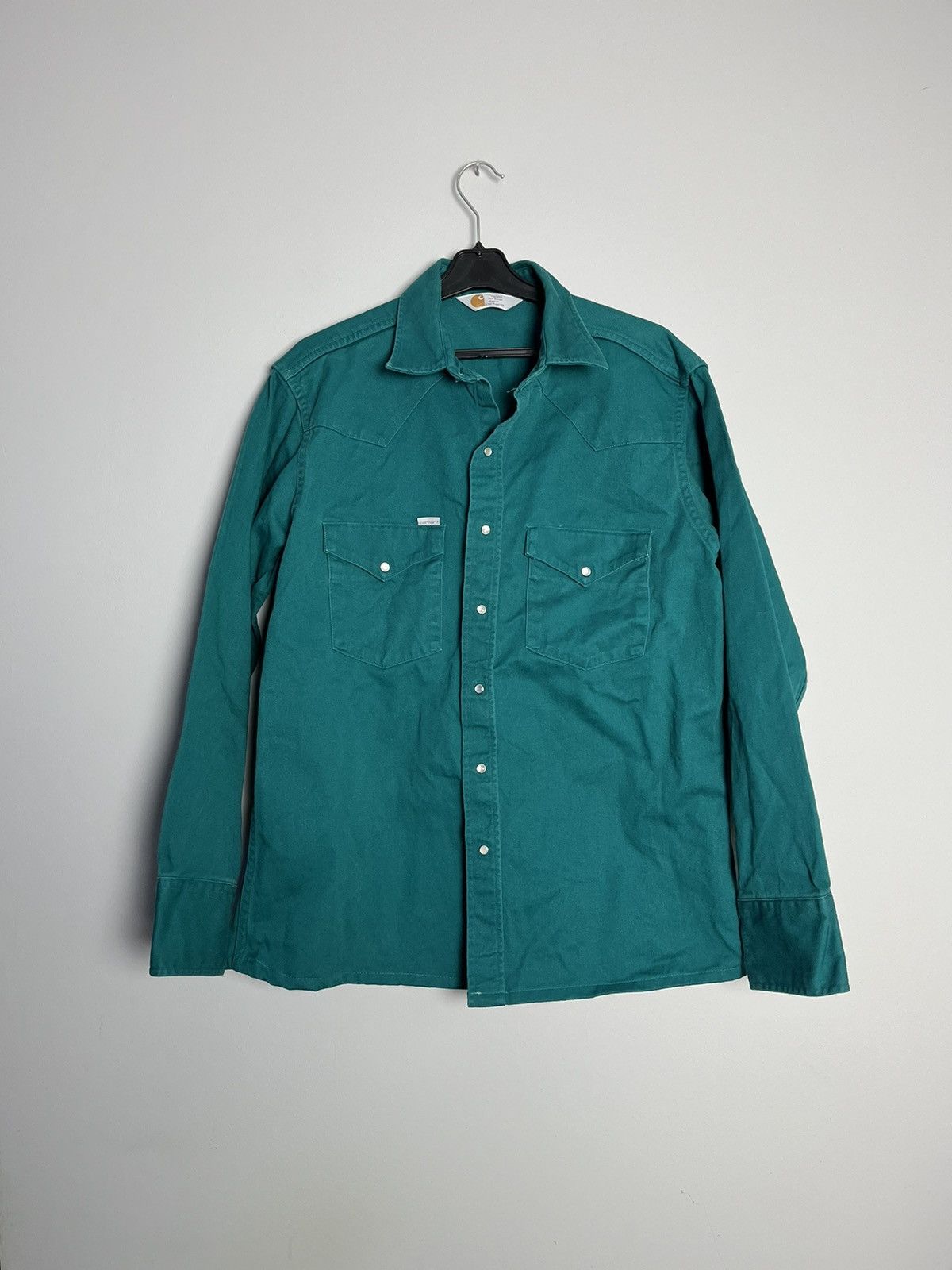 image of Carhartt Shirt Jacket Workwear in Sea Green, Men's (Size Large)