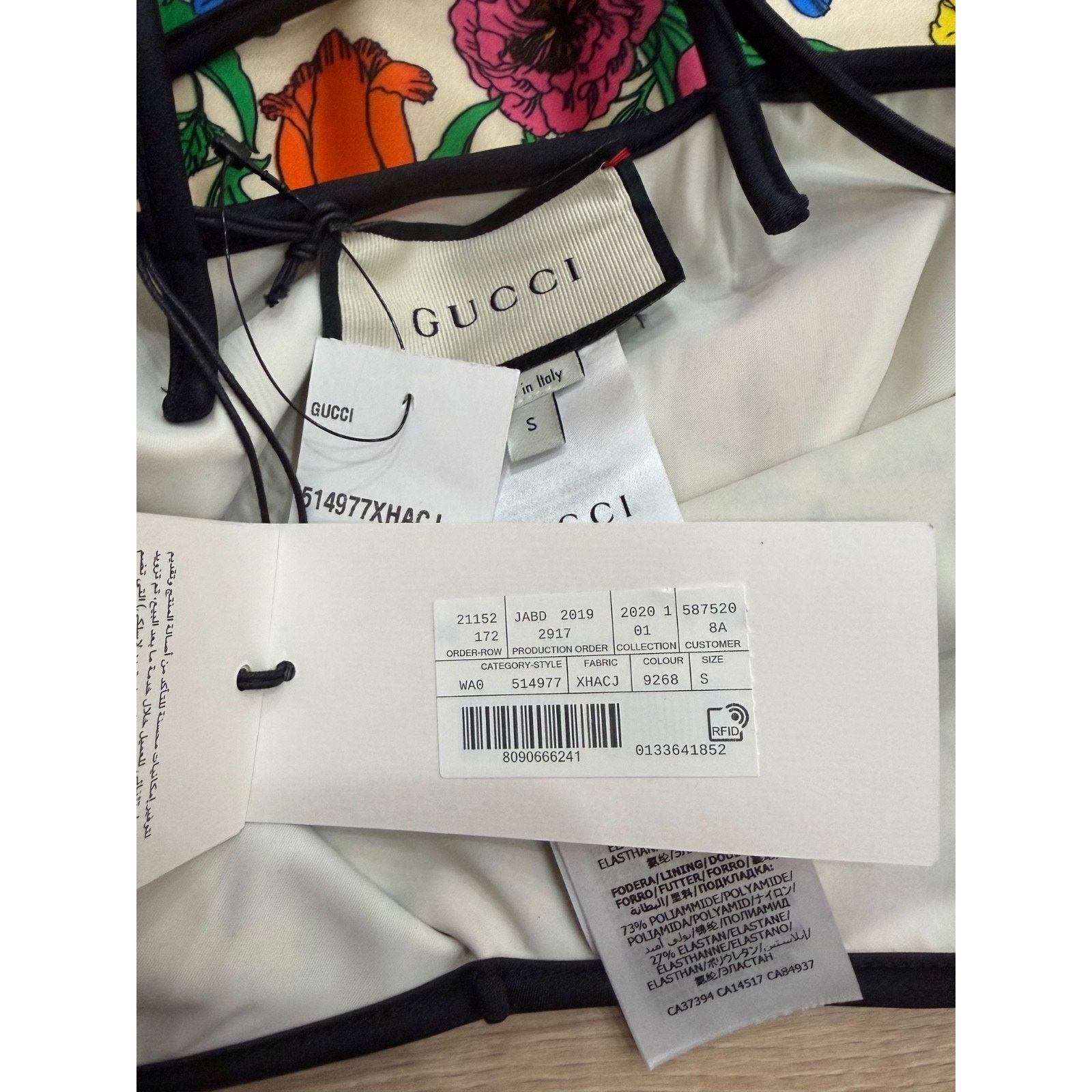 Gucci Gucci Floral Print Logo Criss Cross One Piece Swimsuit S Size S / US 4 / IT 40 - 11 Thumbnail