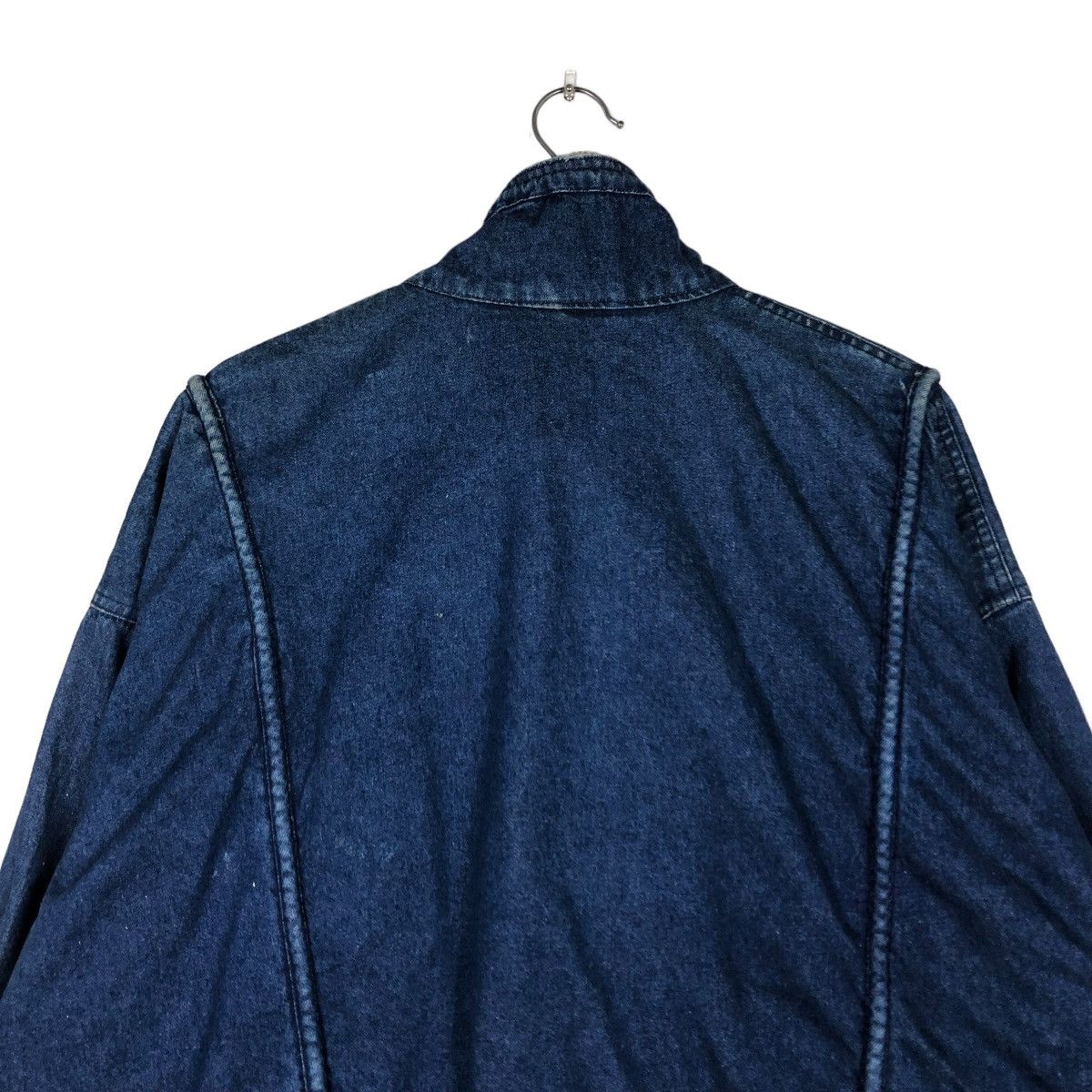 Japanese Brand VINTAGE BOMBER JACKET DENIM PARACHUTE RIVERSON ISSEY MIYAKE Size US M / EU 48-50 / 2 - 11 Thumbnail