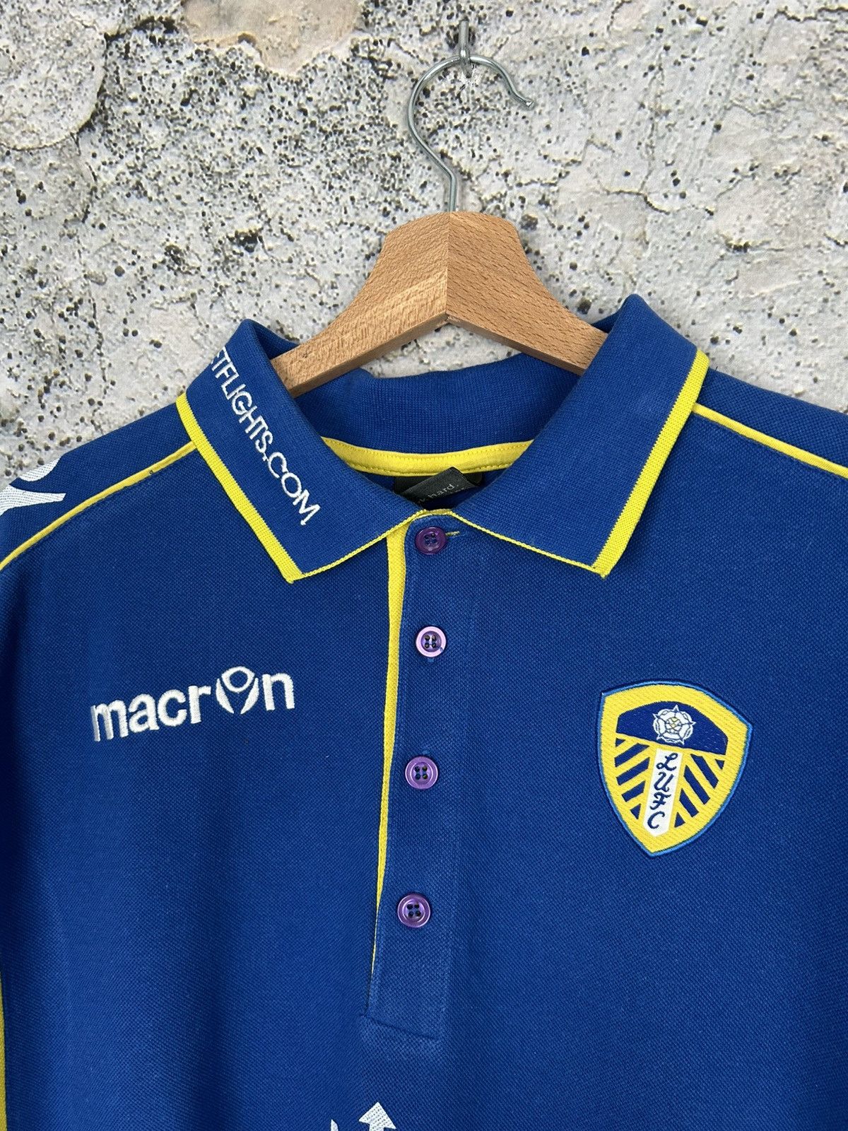 Macron Leeds United Macron Soccer Jersey Polo Tee Football Size US XXL / EU 58 / 5 - 3 Thumbnail