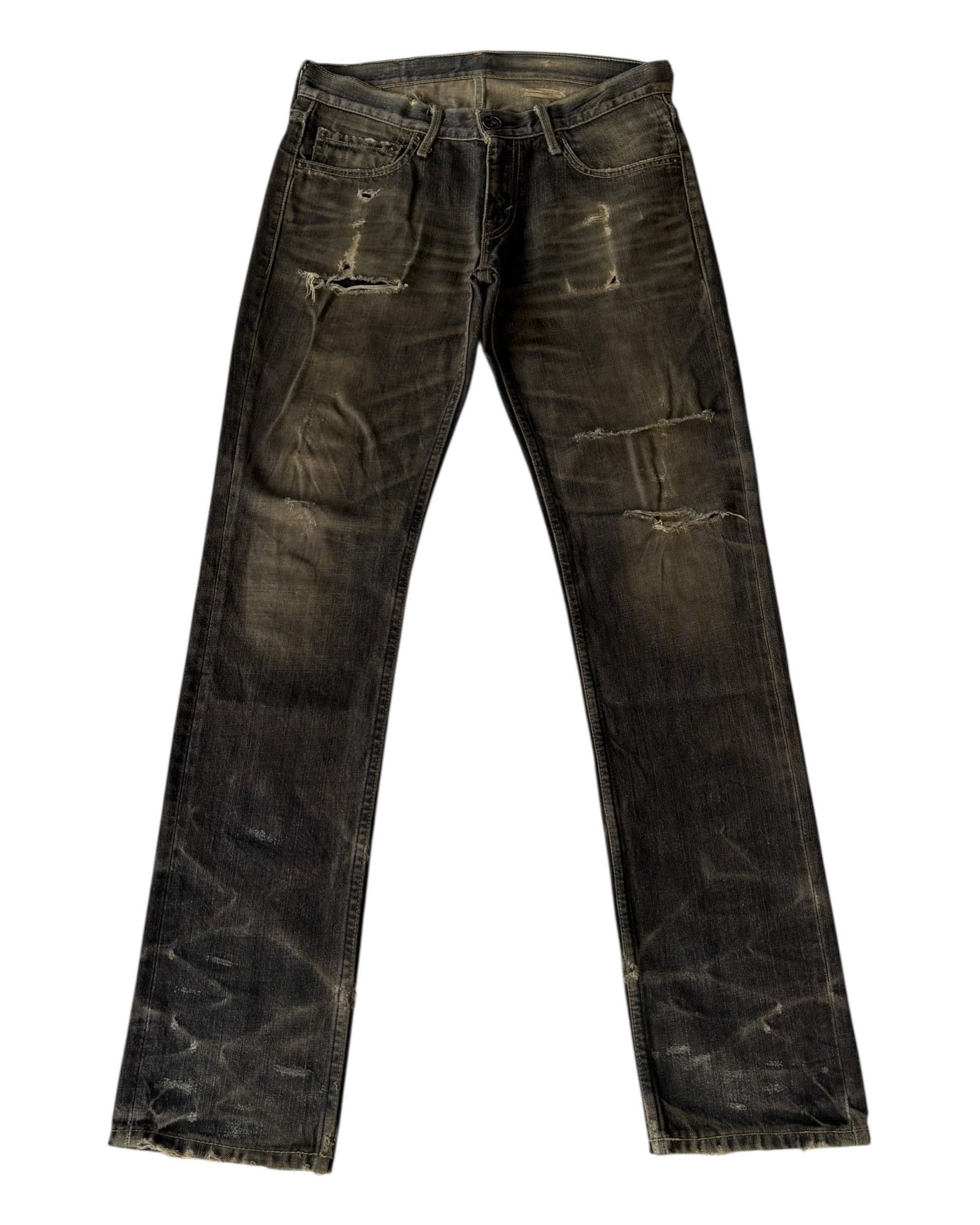 Kapital Vintage Levis 605 Thrashed Distress Clawmark Jean Size US 31 - 1 Thumbnail