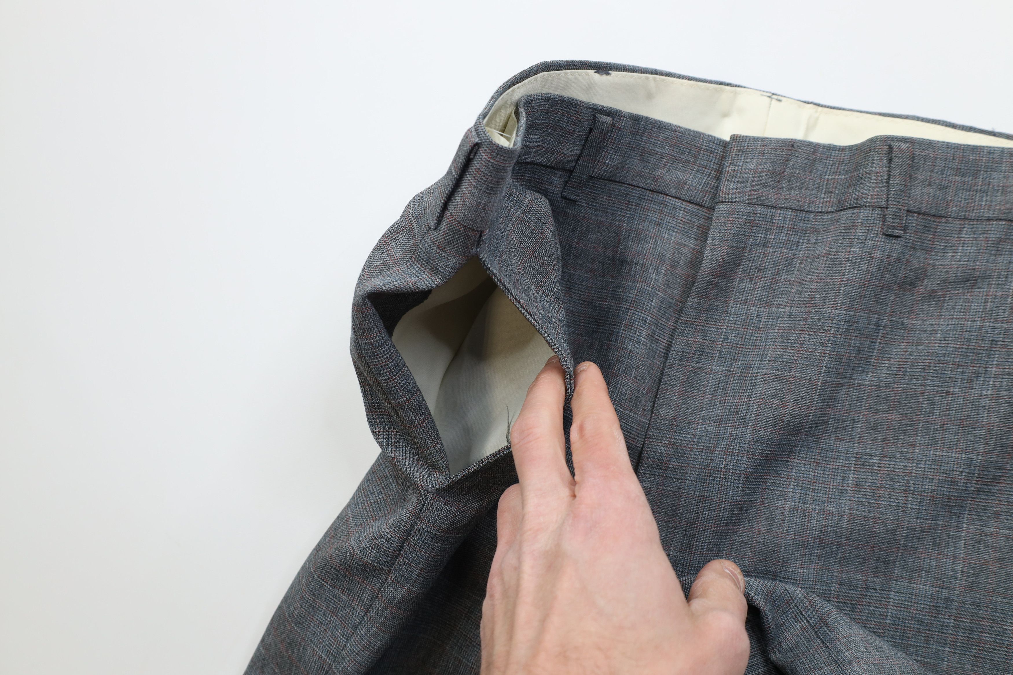 Vintage Vintage 70s Streetwear Flared Wide Leg Chino Pants Plaid USA Size US 36 / EU 52 - 7 Thumbnail