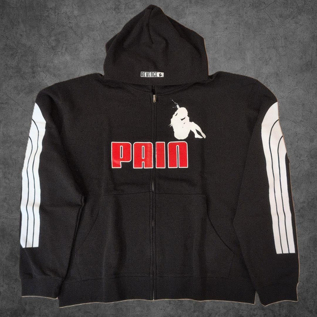 Revenge Revenge Gallery PAIN Forever Faster Zip Hoodie Black Red XL Size US XL / EU 56 / 4 - 1 Thumbnail