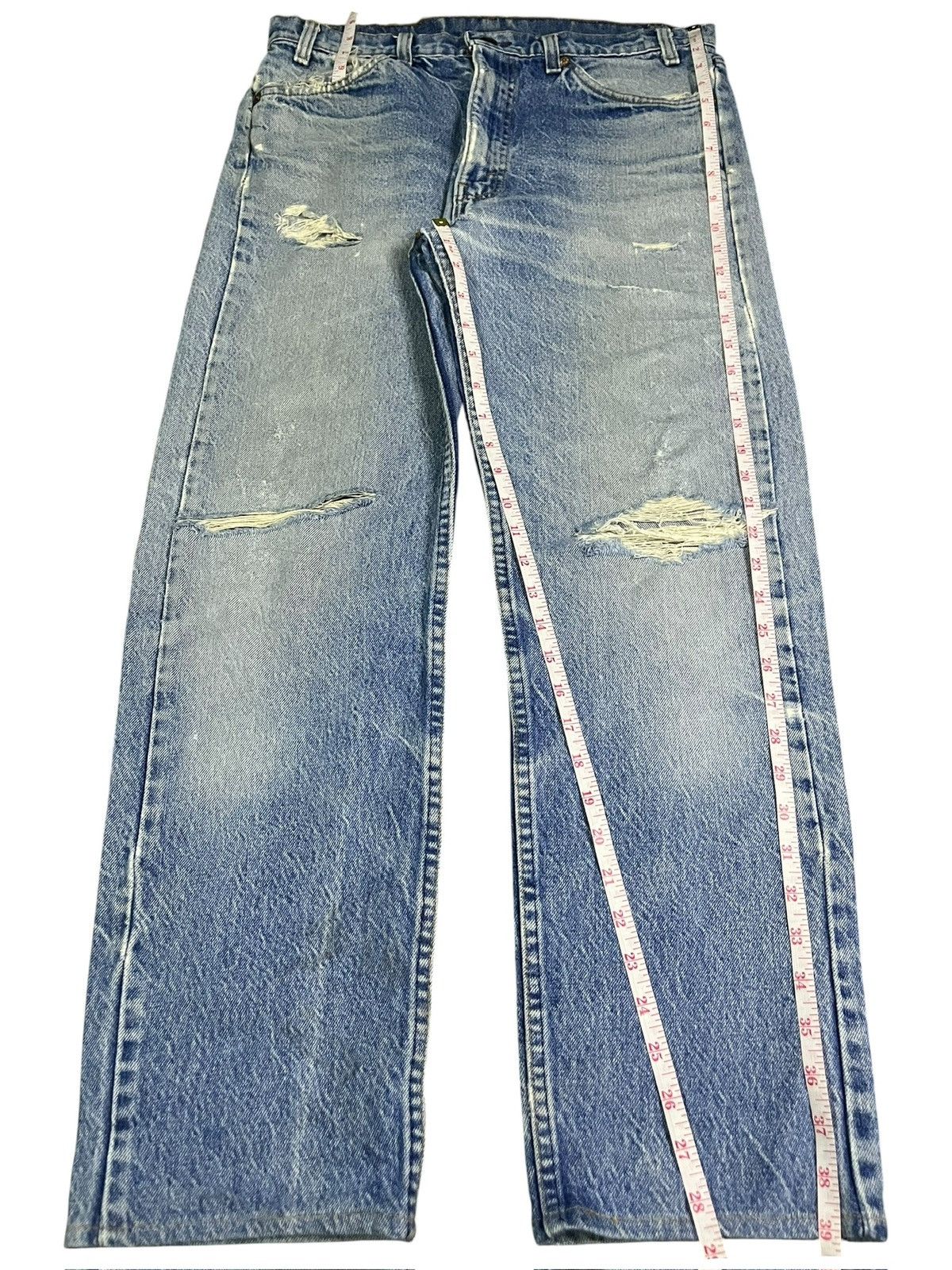 Levi's Vintage 90s Levis 505 Orange Tab Distressed Jeans Size US 33 - 7 Thumbnail
