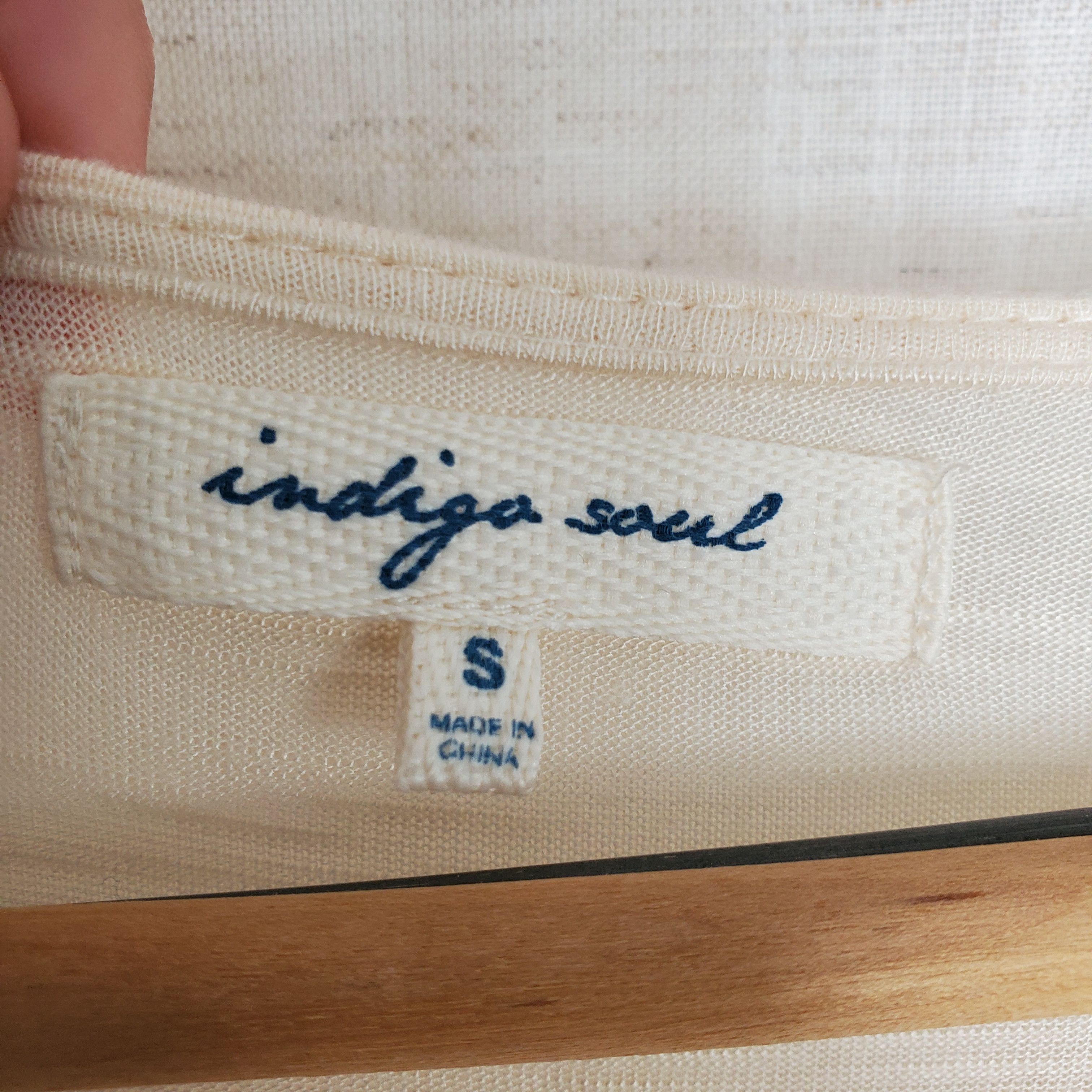 Other Indigo Soul Tunic Beige/Cream Lace Knit 3/4 Bell Sleeve SZ:S Size S / US 4 / IT 40 - 3 Thumbnail