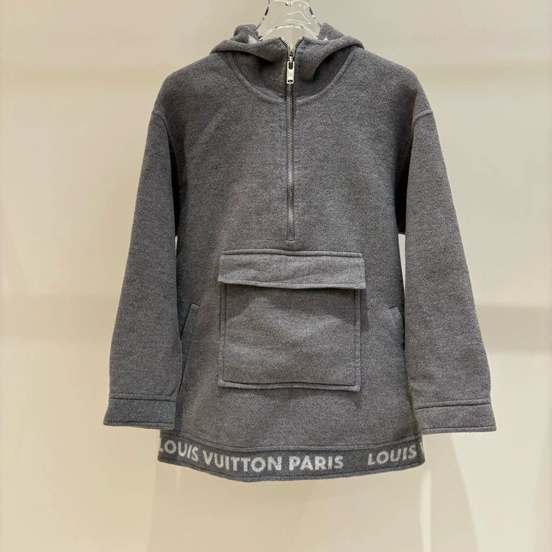Louis Vuitton Louis Vuitton 21fw Half Zip Full Logo Patchwork Hooded She Size XS / US 0-2 / IT 36-38 - 1 Thumbnail