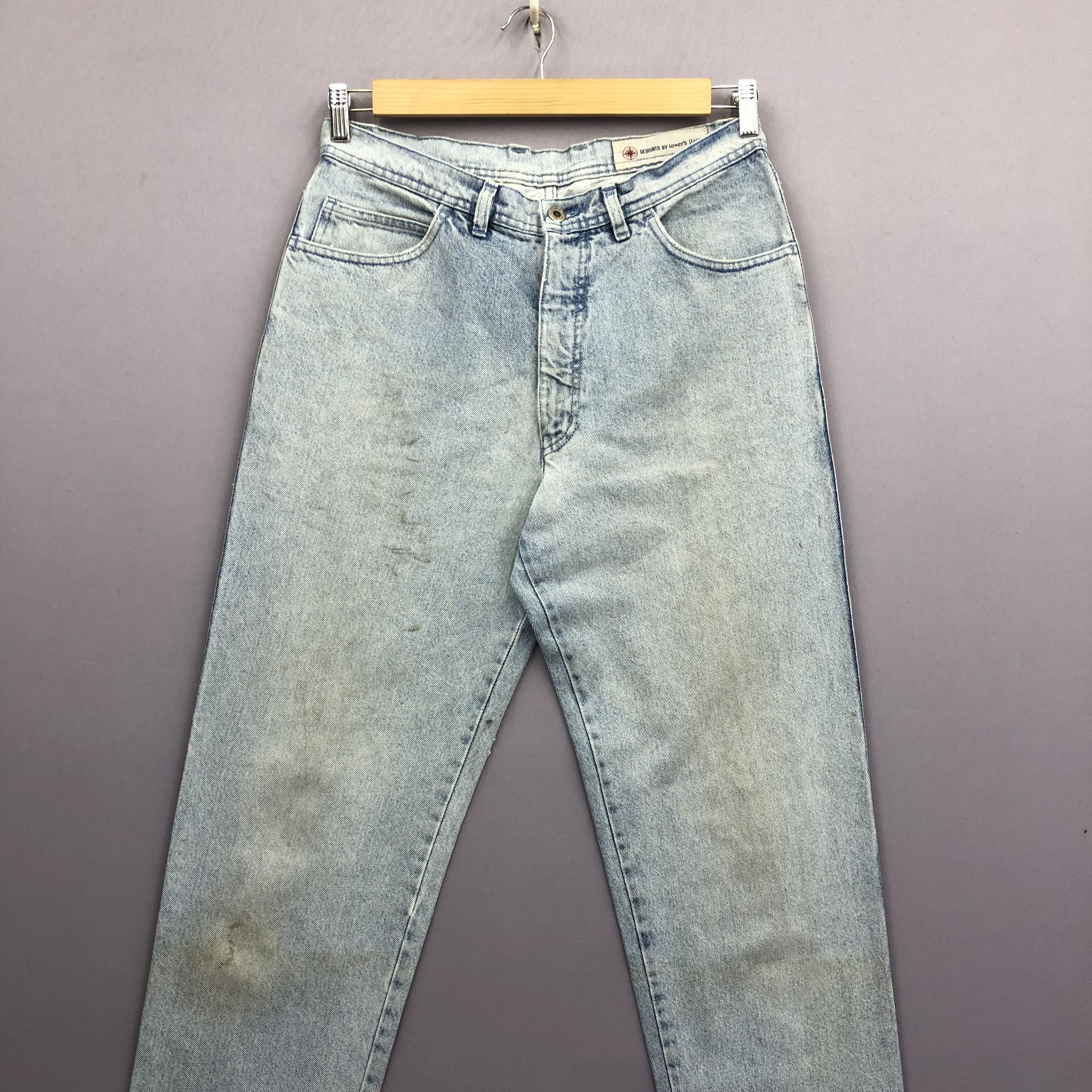Japanese Brand Vintage Lever's Italy Jeans Light Wash Faded Denim Pants Size US 32 / EU 48 - 4 Thumbnail
