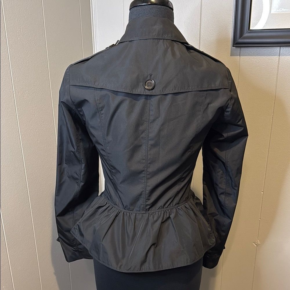Burberry Burberry Women’s 2 Charcoal Utility Jacket Peplum Waist Size XS / US 0-2 / IT 36-38 - 5 Thumbnail