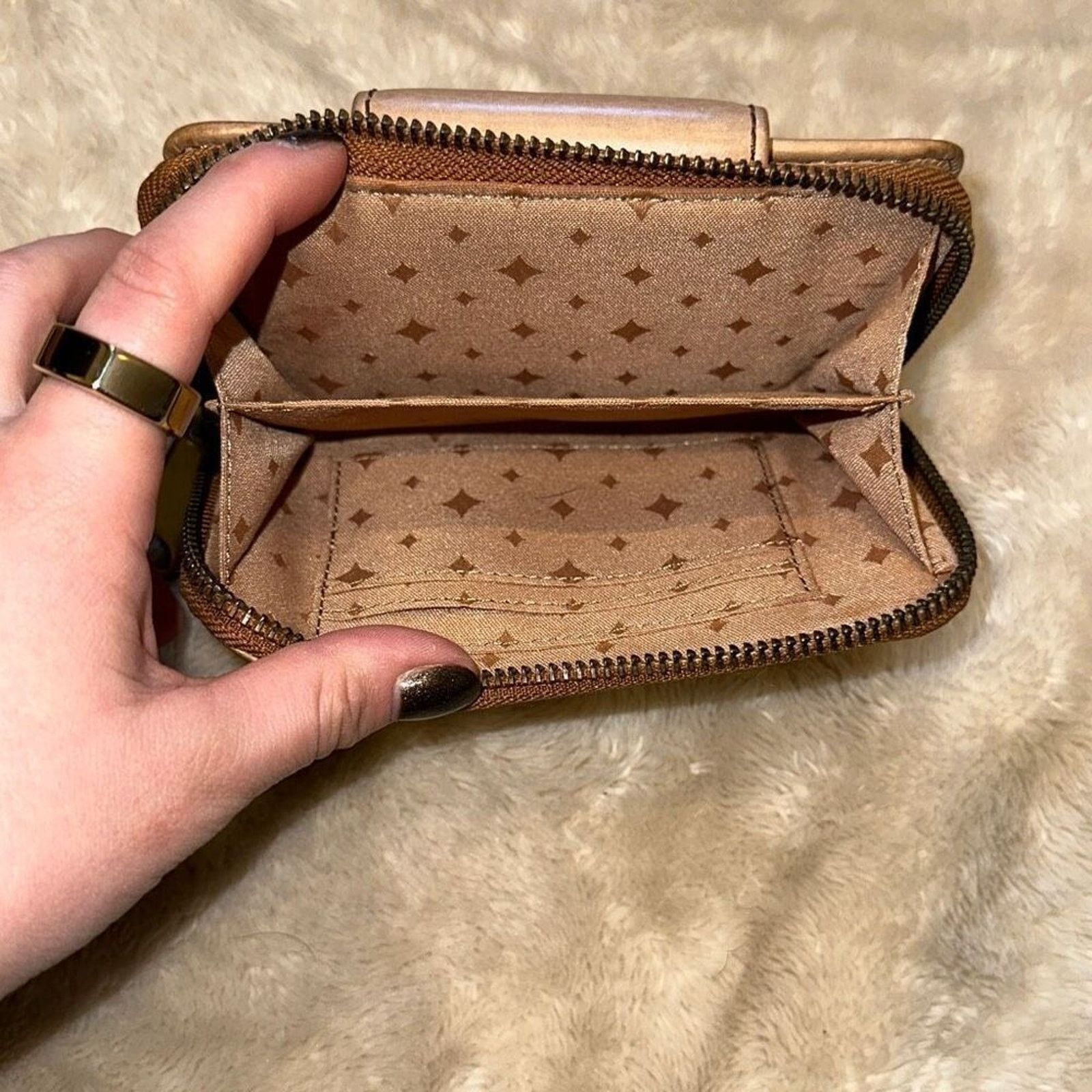 Fossil Fossil Bronze Leather Zip Wallet | Sz OS Size ONE SIZE - 5 Thumbnail