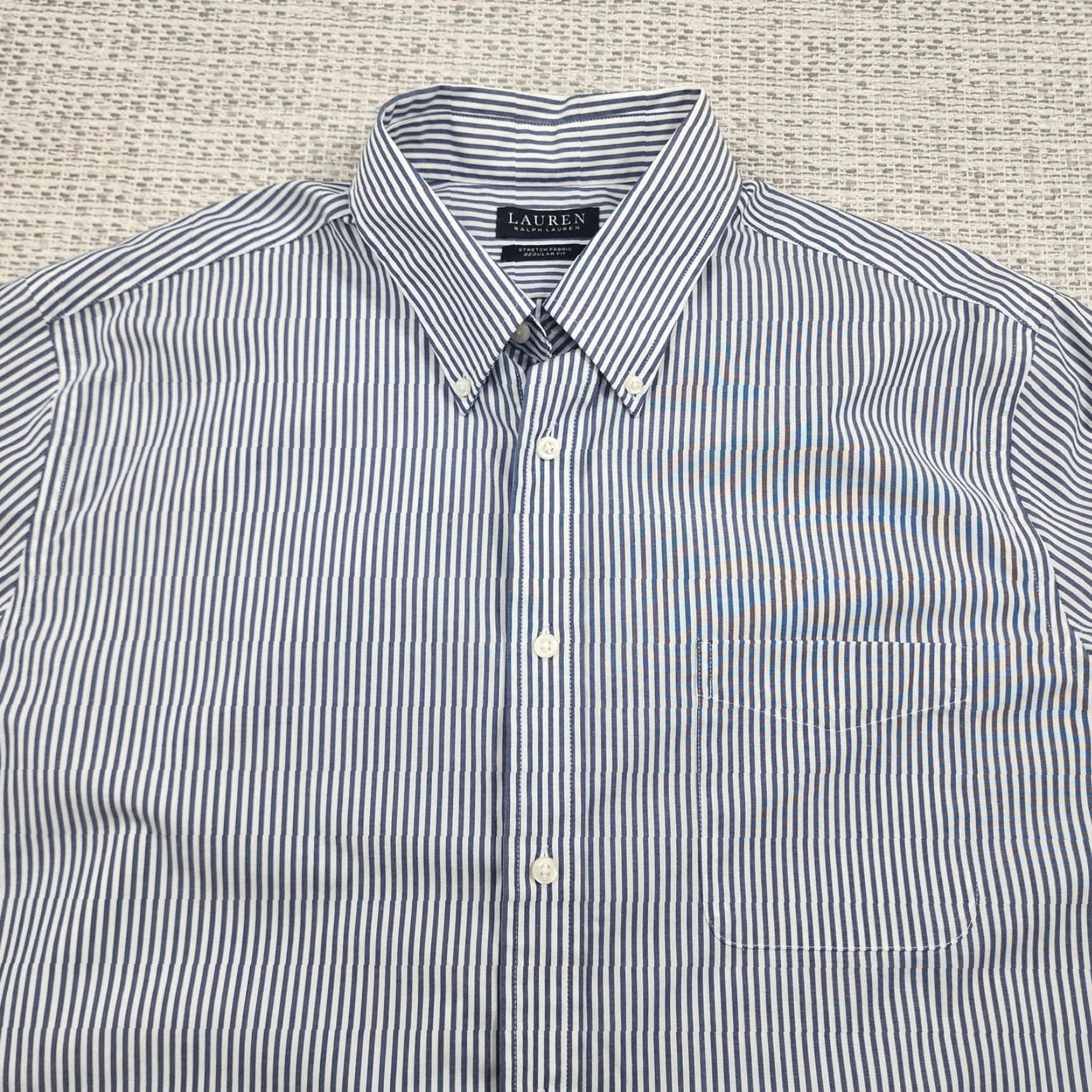 Ralph Lauren Lauren Ralph Lauren Shirt Mens XL Multicolor Striped Stretch Button Up Long Sleeve Dress Size 46R - 4 Thumbnail