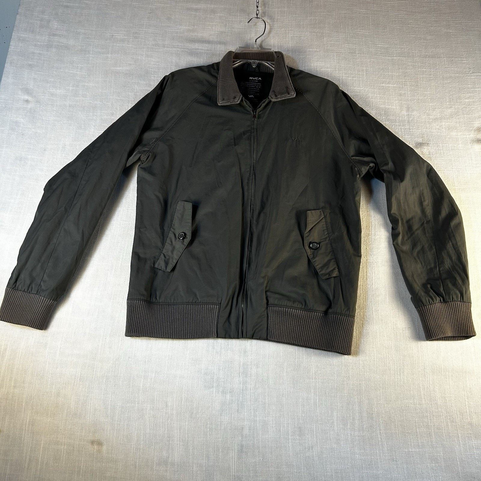RVCA RVCA Lite weight Green Jacket Size S Mock Collar Full Zipper Size US S / EU 44-46 / 1 - 1 Thumbnail