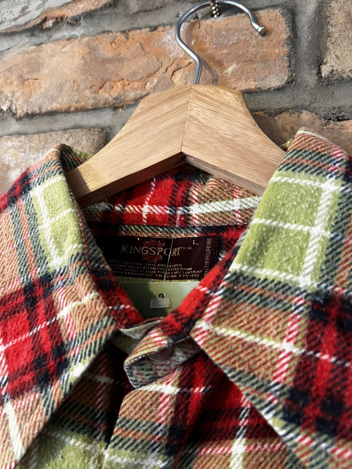 Vintage 70s Multi Plaid Flannel Size US L / EU 52-54 / 3 - 3 Thumbnail