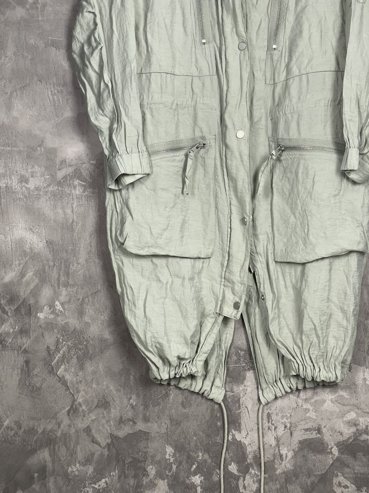 Allsaints × Japanese Brand × Le Grande Bleu (L.G.B.) Avant Garde Allsaints Crazy Multizip Vintage 00s Long Jacket Size S / US 4 / IT 40 - 5 Thumbnail