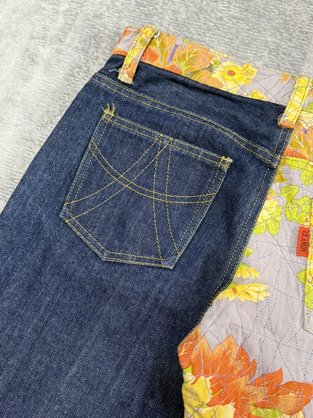 Hysteric Glamour GLAMDY Japan Boro Heavy Stitched Hybrid Flared Denim Jeans Size US 28 / EU 44 - 11 Thumbnail