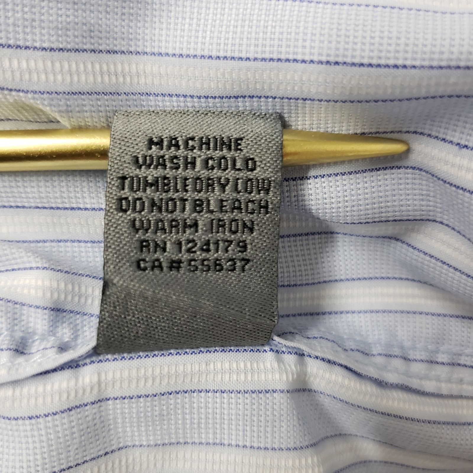 Johnston & Murphy JOHNSTON & MURPHY Dress Shirt Contrast Flip Cuff Neck Stripe Size US XL / EU 56 / 4 - 15 Thumbnail