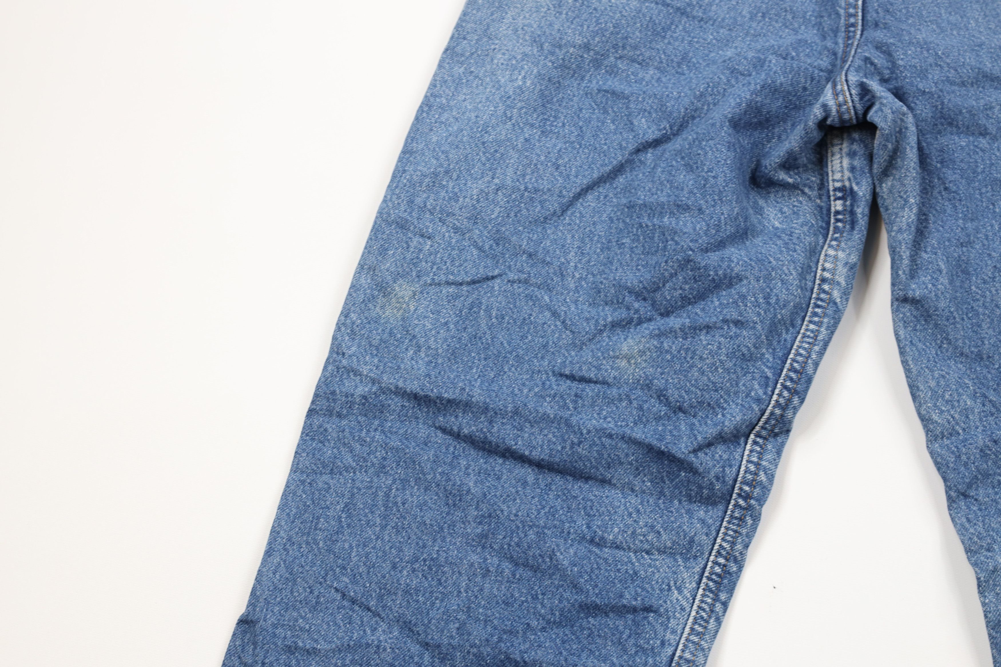 Carhartt × Vintage Vintage Carhartt Spell Out Flannel Lined Denim Jeans Blue Size US 32 / EU 48 - 12 Thumbnail