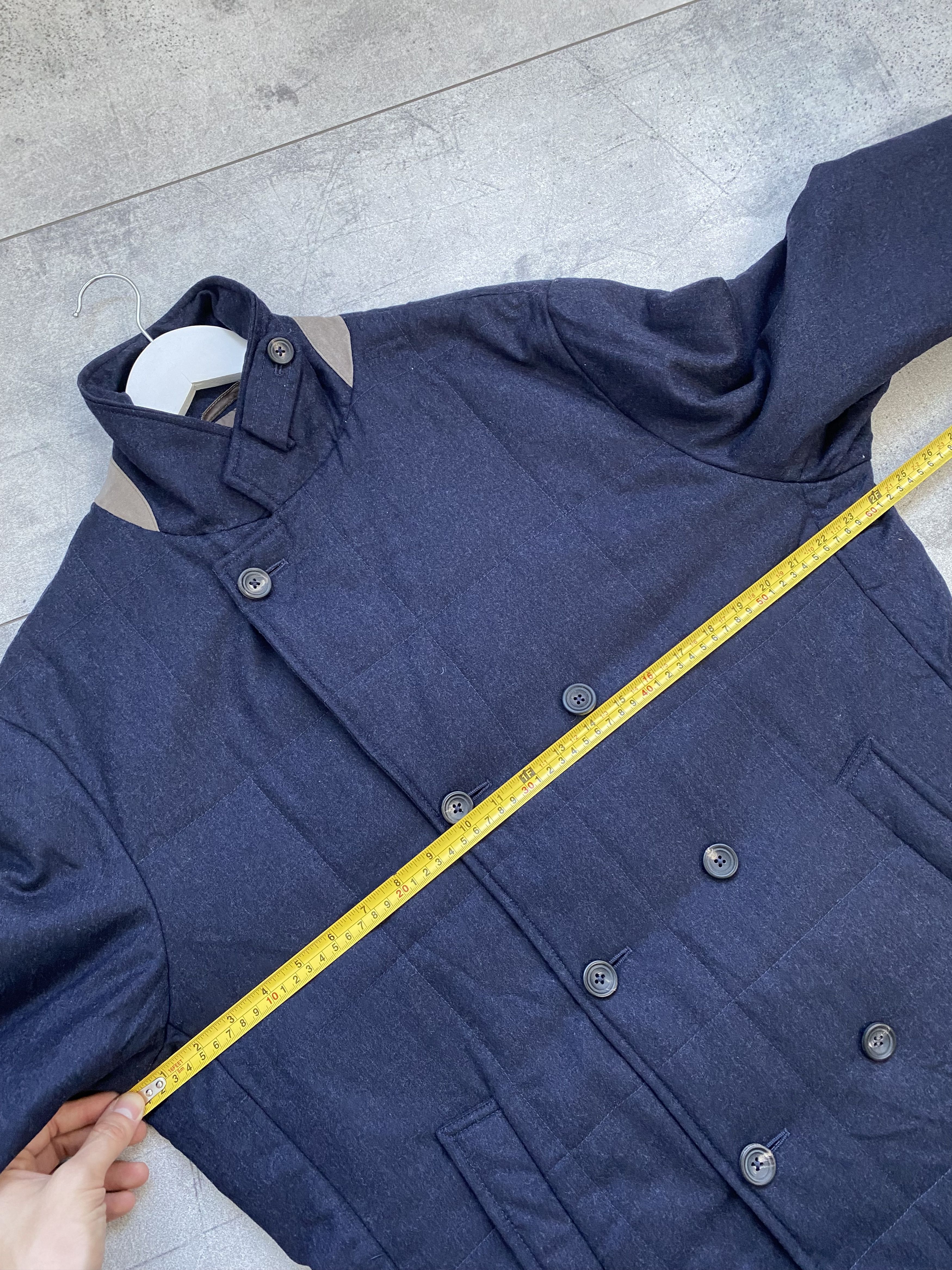Hackett Hackett London Savile Row Wool Quilted Coat Size US XL / EU 56 / 4 - 16 Thumbnail