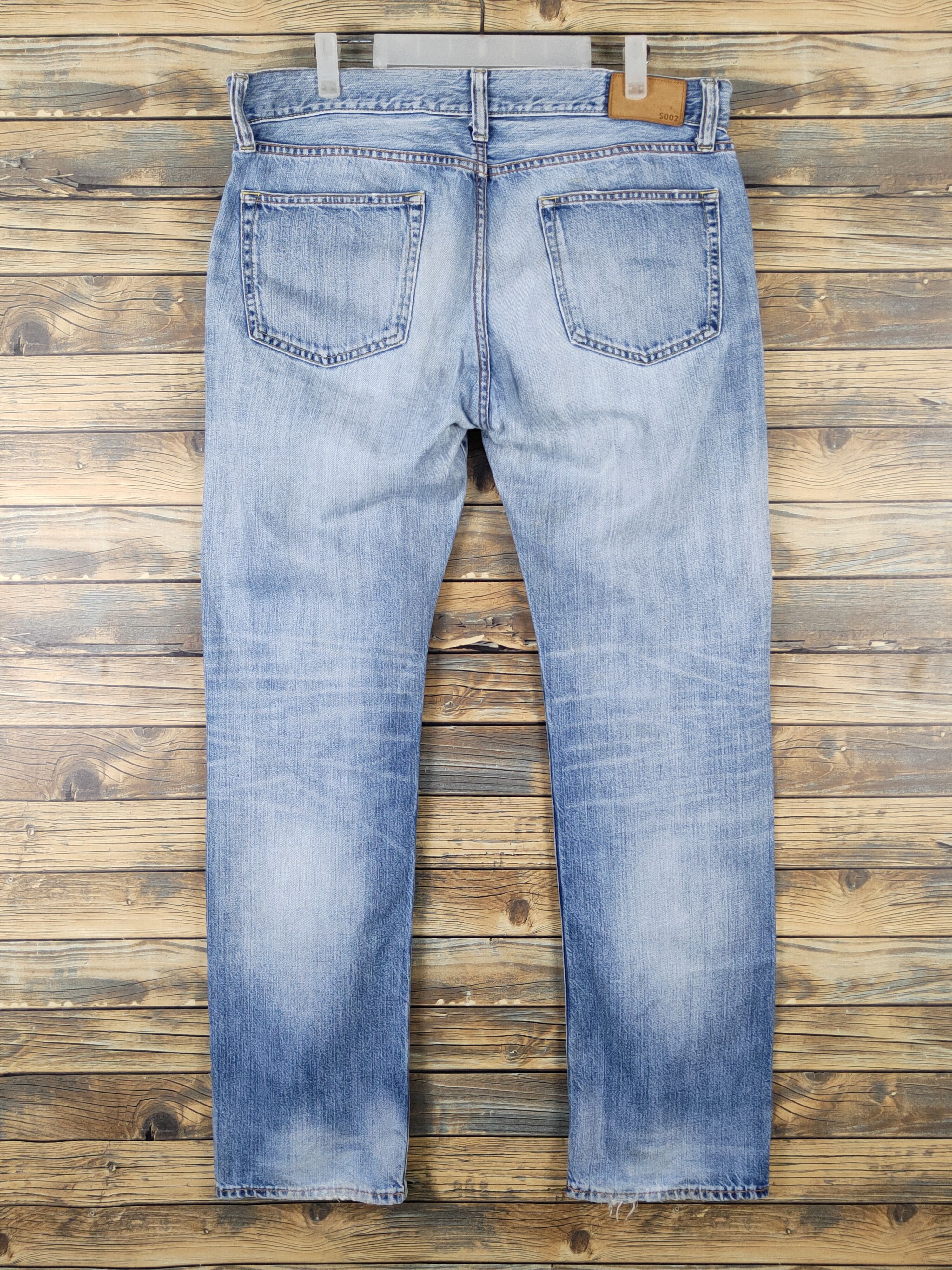 Japanese Brand Uniqlo japan faded Blue Distressed Ripped denim Jeans #W1498 Size US 35 - 8 Thumbnail