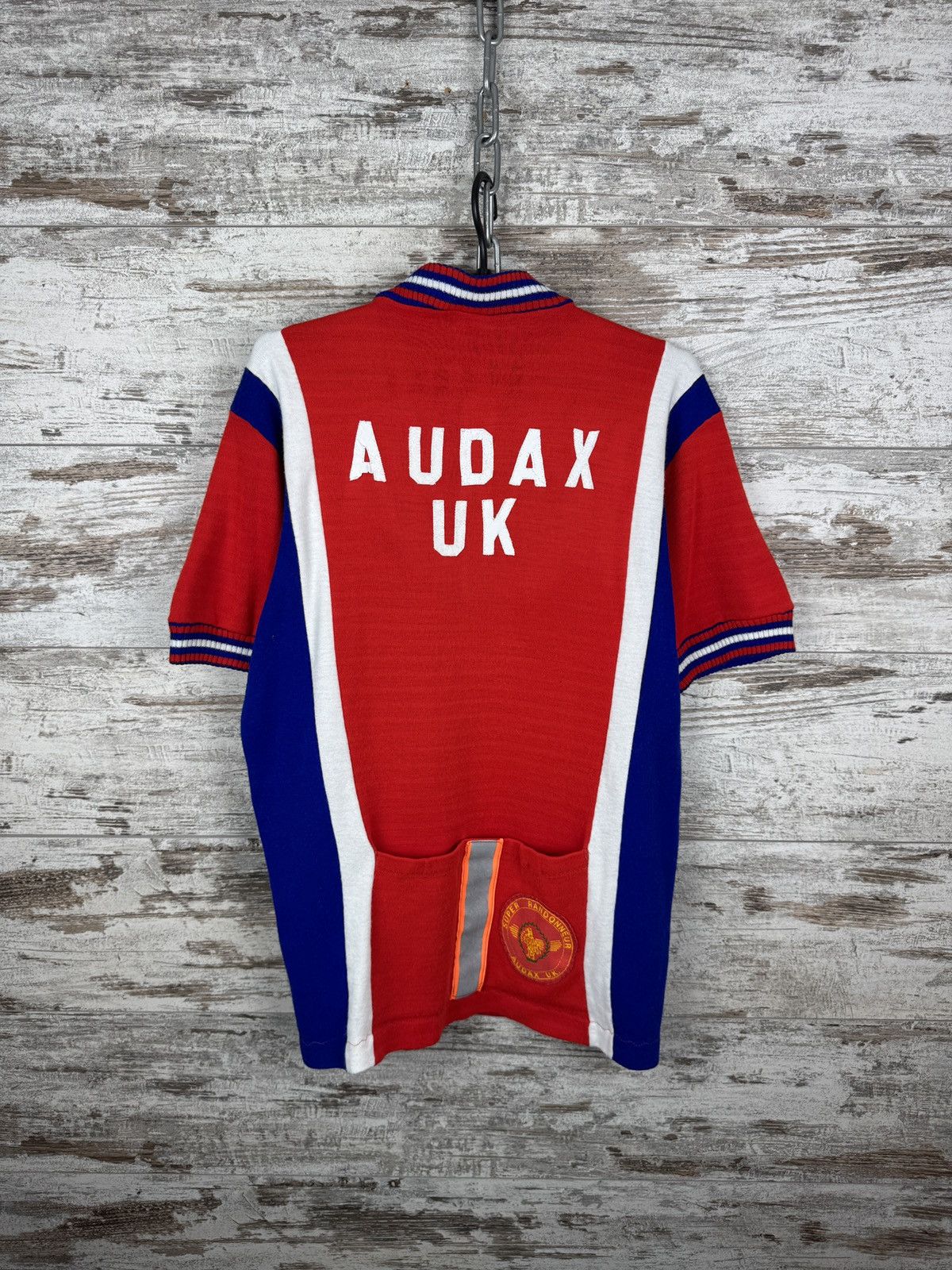 Vintage 70s Audax UK Vintage Wool Cycling Jersey T-shirt tee mens Size US L / EU 52-54 / 3 - 1 Thumbnail