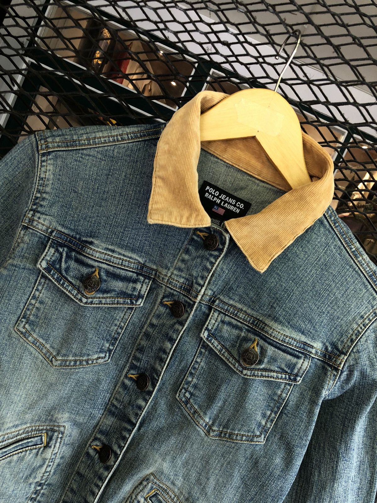 Polo Ralph Lauren × Vintage POLO JEANS RALPH LAUREN DENIM JACKET AMERICAN FLAG Size S / US 4 / IT 40 - 5 Thumbnail