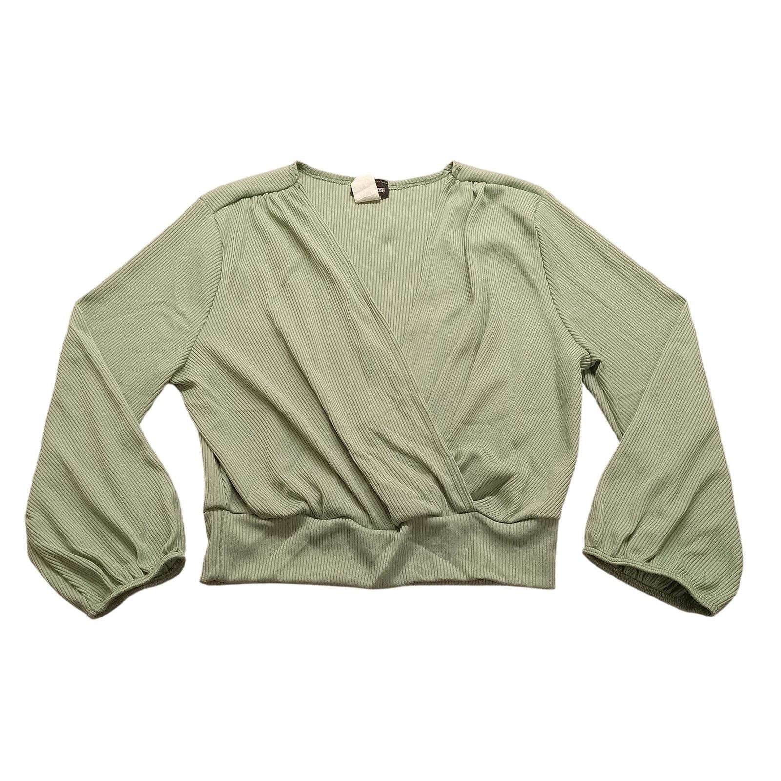 & Other Stories Fashion Magazine Wrap Crop Top M Women's Long Sleeve Ribbed Size M / US 6-8 / IT 42-44 - 1 Thumbnail