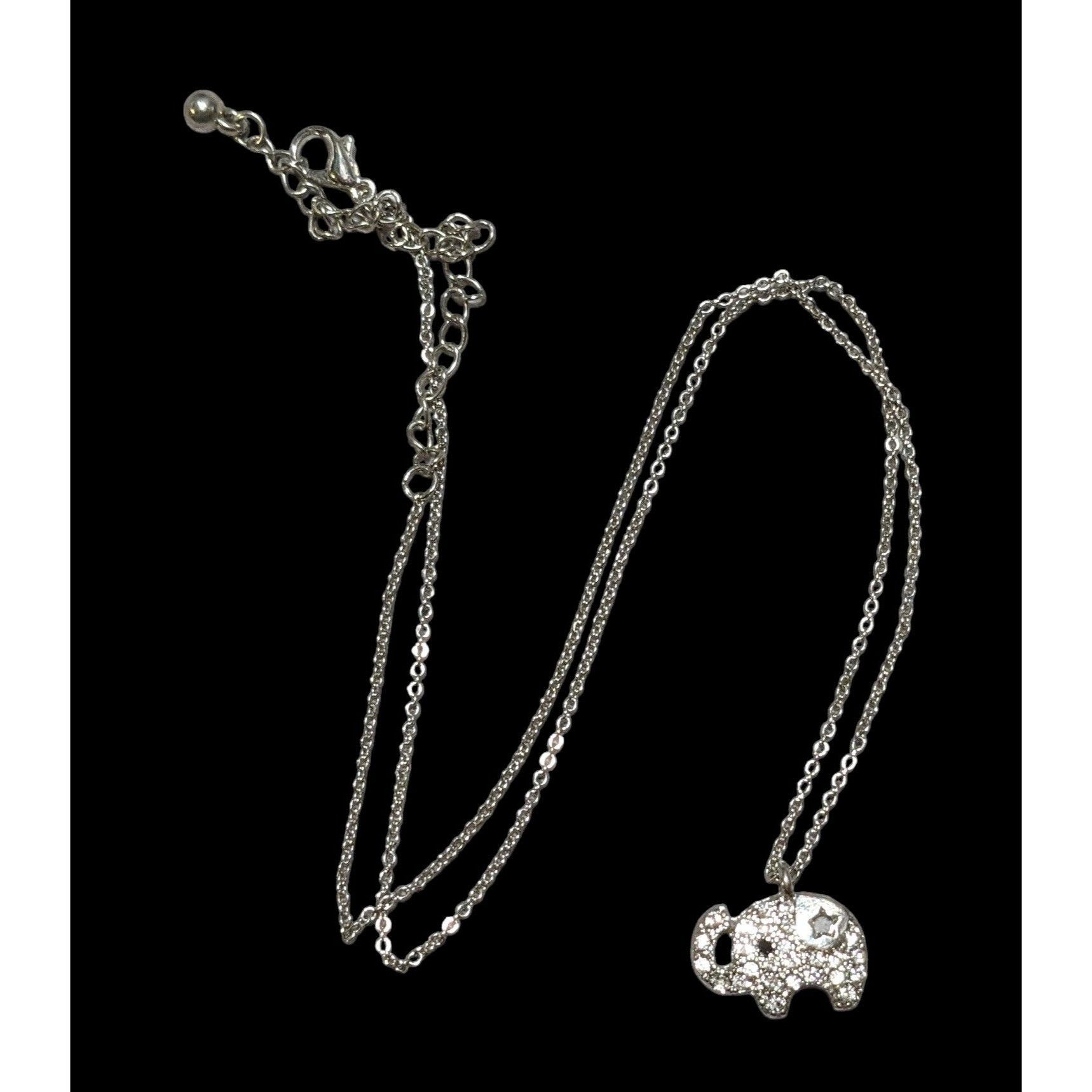 Other Minimalist Rhinestone Elephant Necklace Size ONE SIZE - 1 Thumbnail