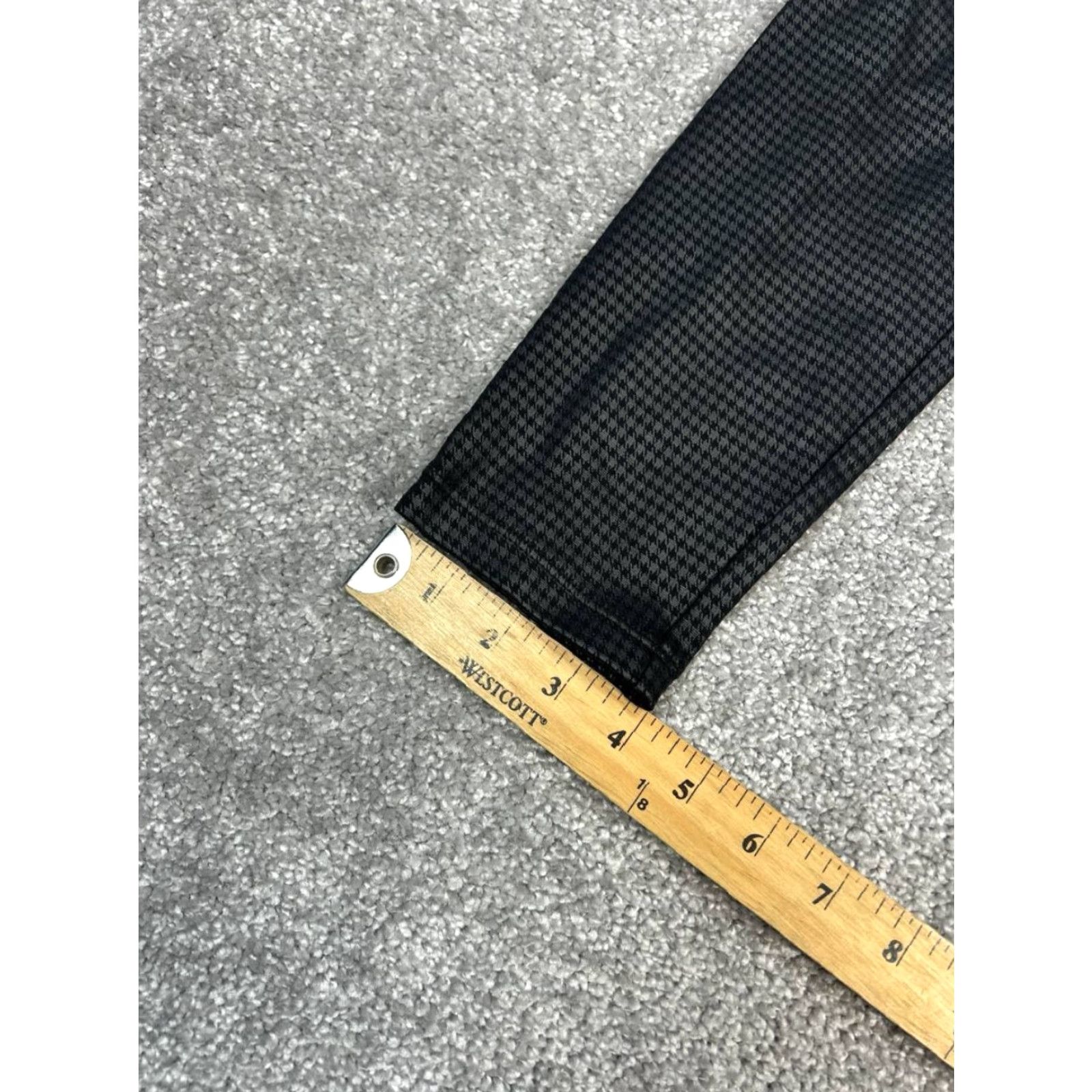 Loft LOFT Leggings Women Small Petite Black Houndstooth Jacquard Stretch Mid Rise New Women Size 28" / US 6 / IT 42 - 4 Thumbnail
