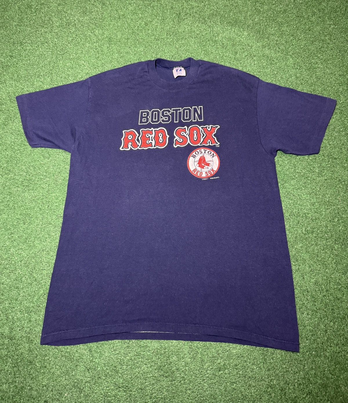 Logo 7 Boston Red Sox Retro MLB 80s Baseball L/XL 21x28 T Shirt Size US L / EU 52-54 / 3 - 1 Thumbnail