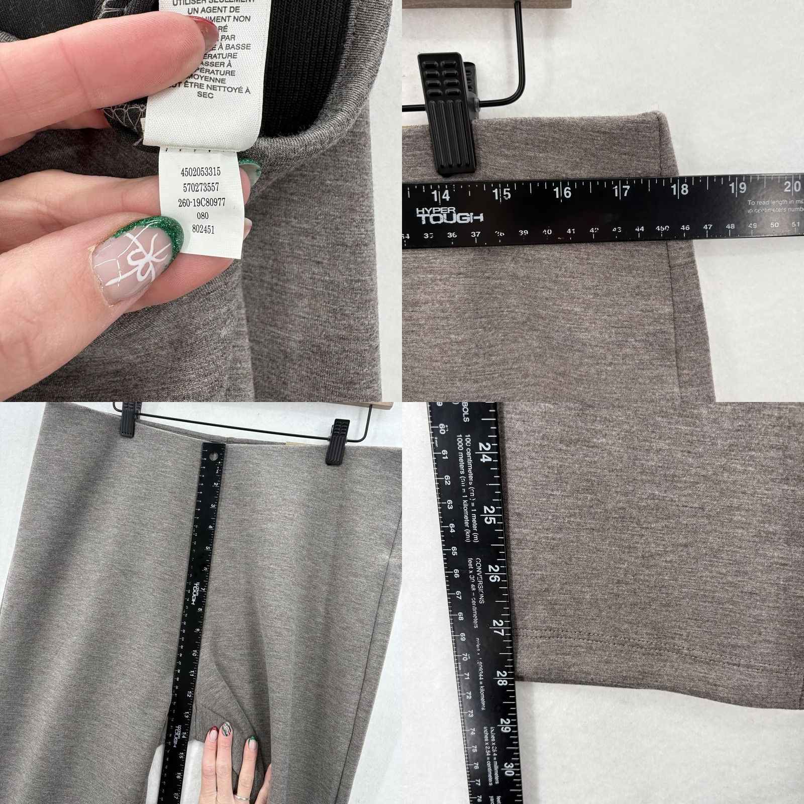Vintage Chicos Weekends Pants Womens 2 Taupe Scuba Knit Pull On Ankle Stretch Casual NWT Size 34" / US 12 / IT 48 - 8 Thumbnail