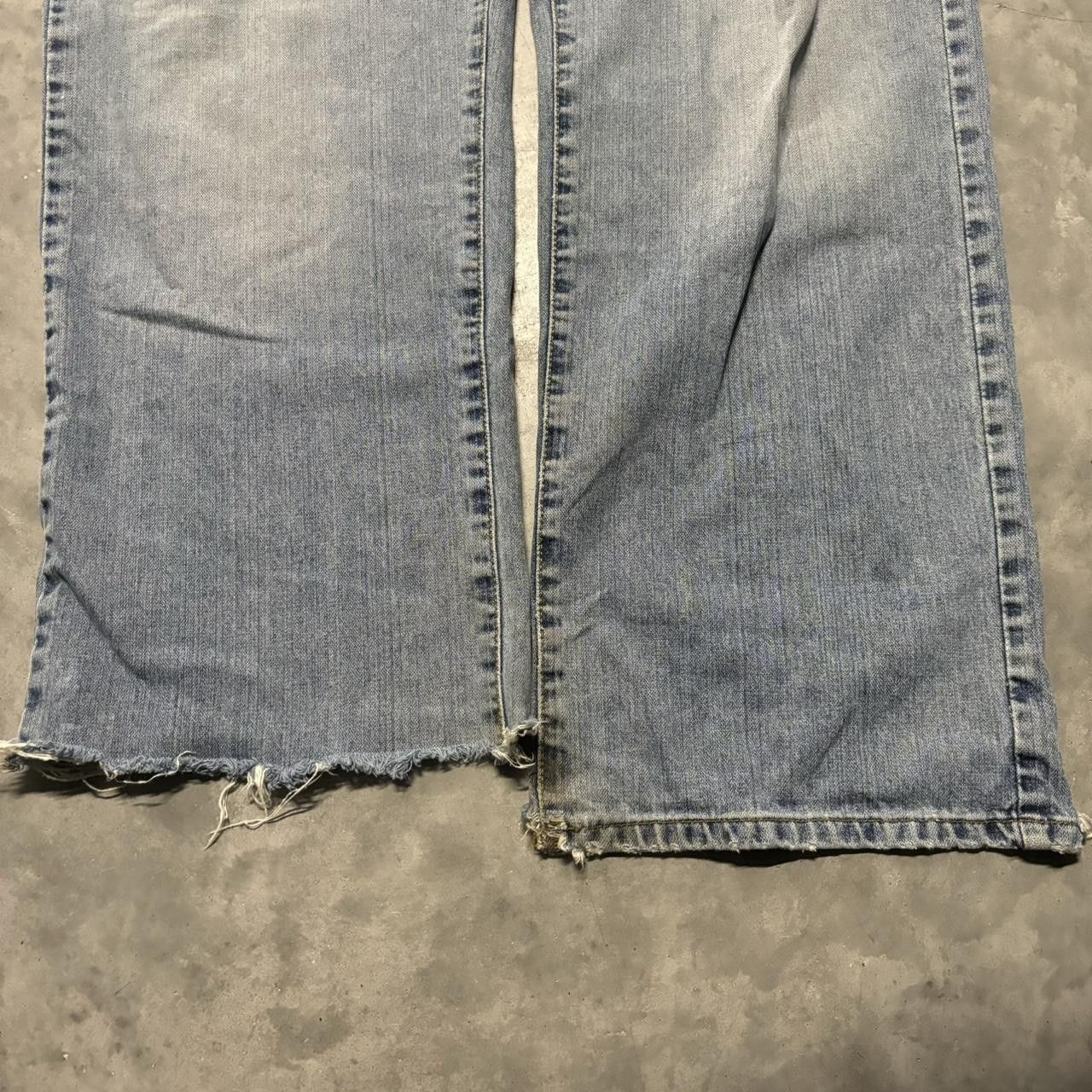 Japanese Brand × Vintage Vintage Y2K/2000s Baggy Light Wash Distressed Denim Jeans! Size US 38 / EU 54 - 7 Thumbnail