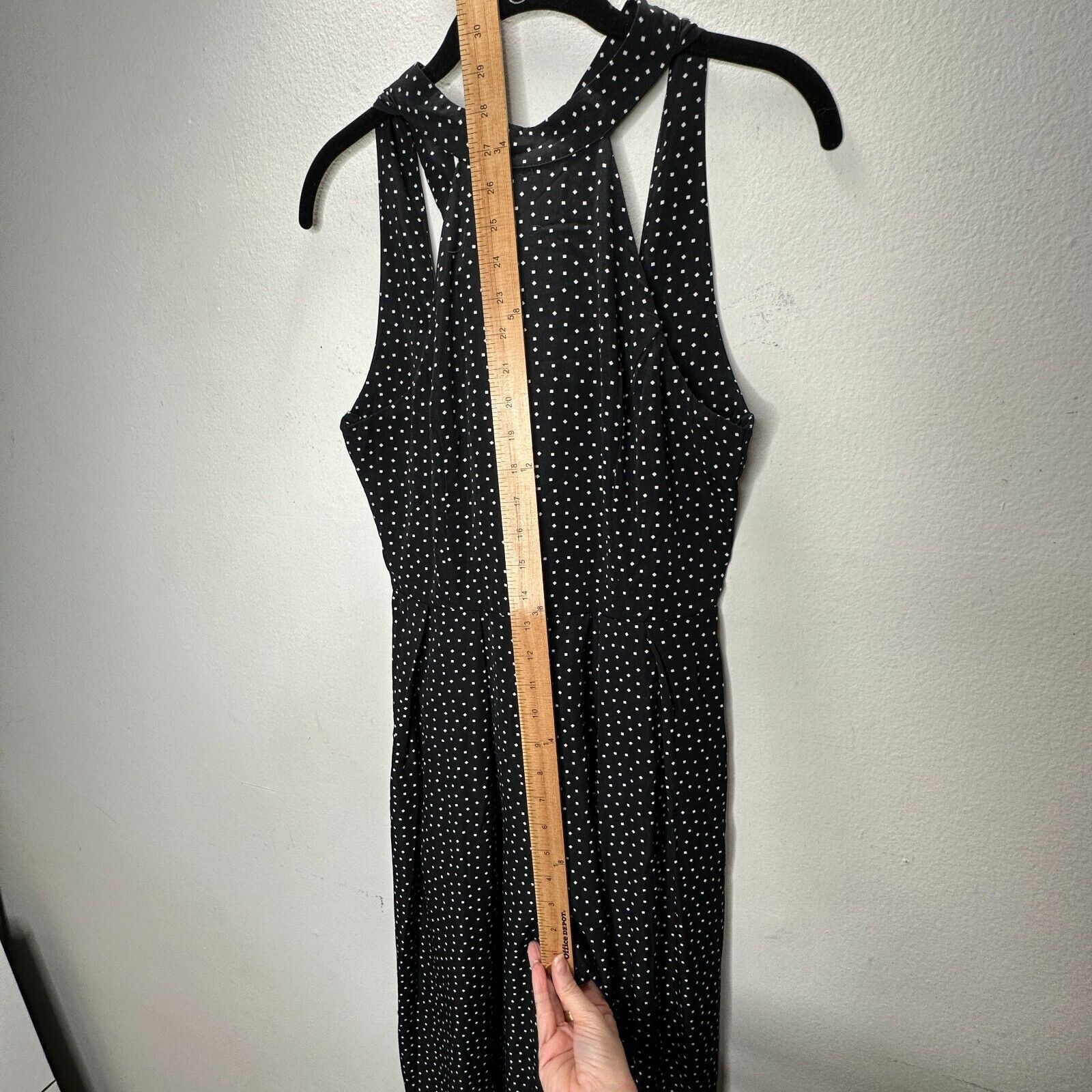 Other Audrey Halterneck Polka Dot Open Tie Back Pleat Leg Jumpsuit Size 27" / US 4 / IT 40 - 14 Thumbnail