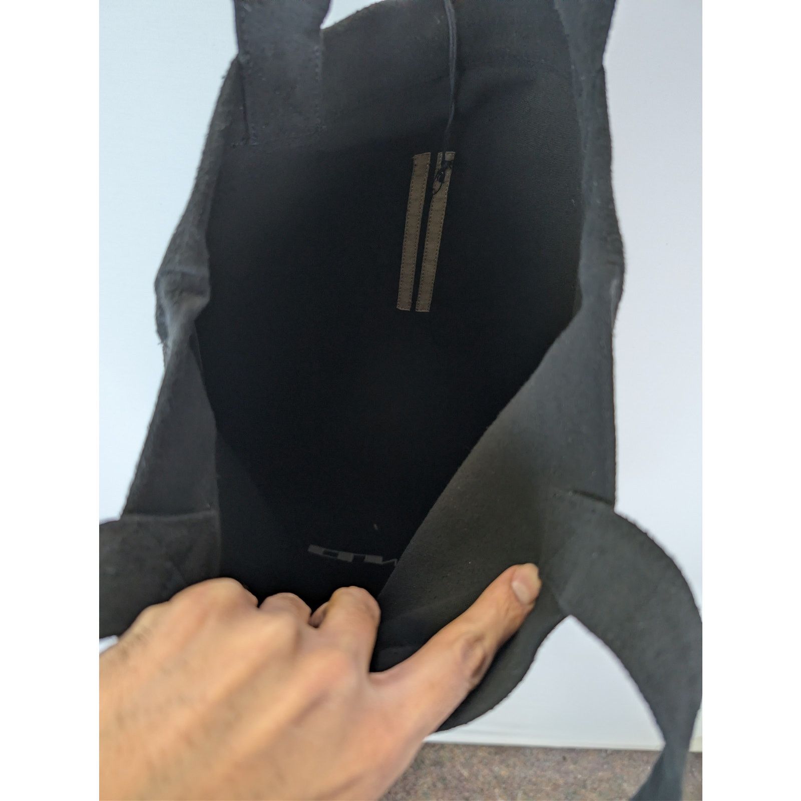 Rick Owens Drkshdw o1rshd1 Size: OS / cotton canvas shopper tote bag in Black Size ONE SIZE - 14 Thumbnail