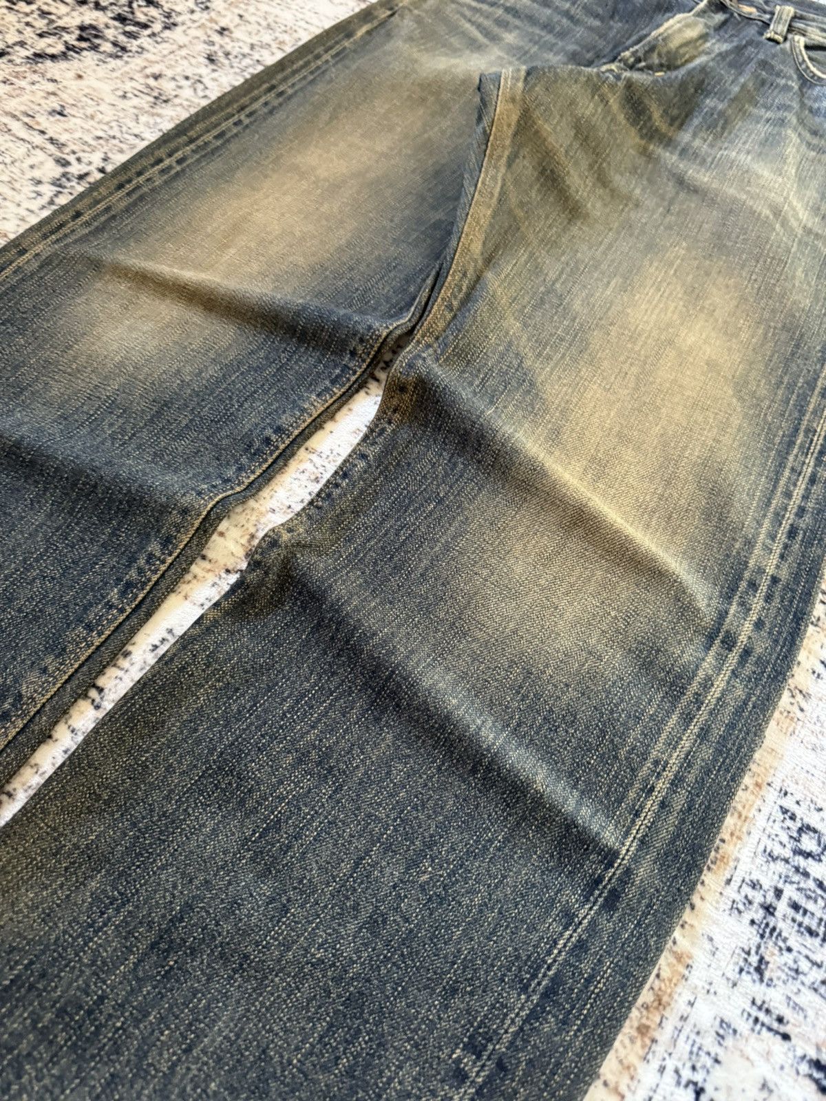 Beams Plus × Orslow Edwin 505 Mud Wash Patina Fade Selvedge Loose Jeans Size US 29 - 10 Thumbnail