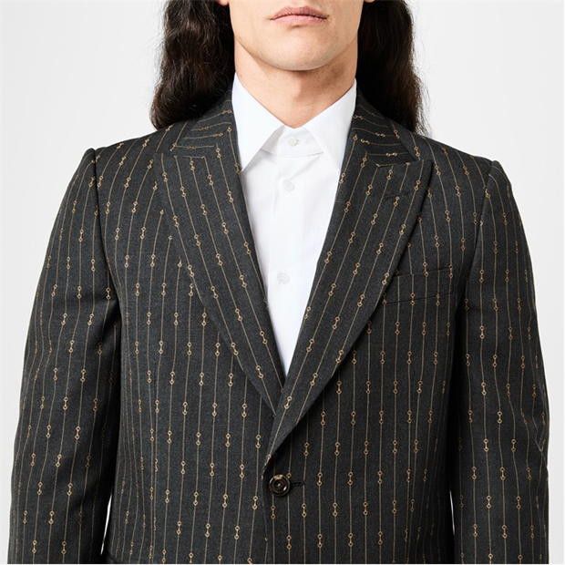 Gucci Horsebit Striped Formal Suit Size 48R - 3 Thumbnail
