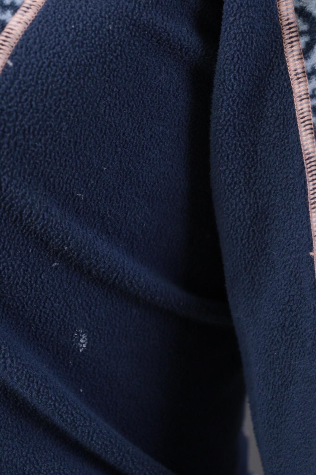 Designer Kari Traa Blue Fair Isle Full Zip Fleece Jacket Size S Size L / US 10 / IT 46 - 7 Thumbnail