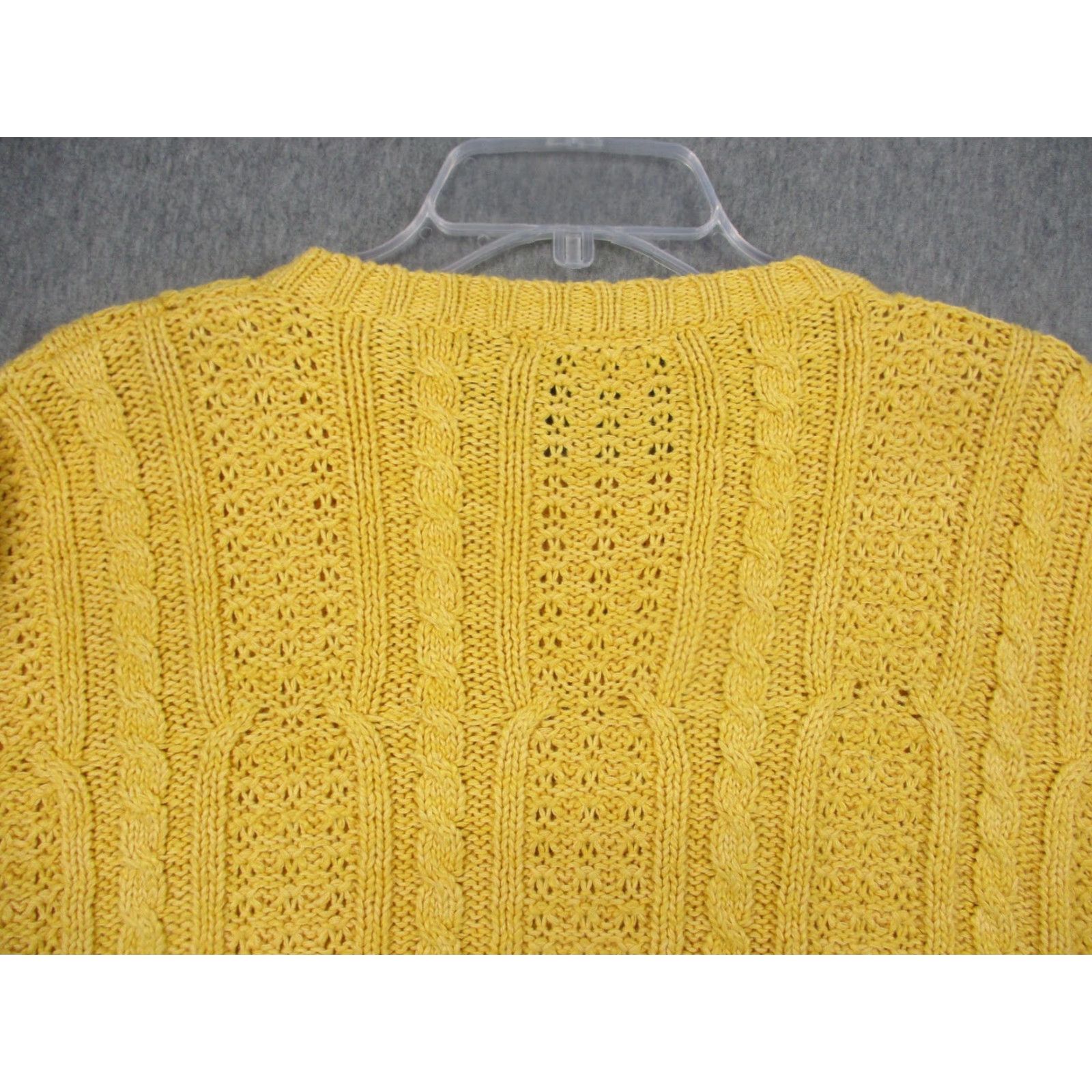 Vintage VINTAGE Preswick & Moore Sweater Mens Medium Yellow Cotton Cable-Knit Pullover 80s Size US M / EU 48-50 / 2 - 7 Thumbnail