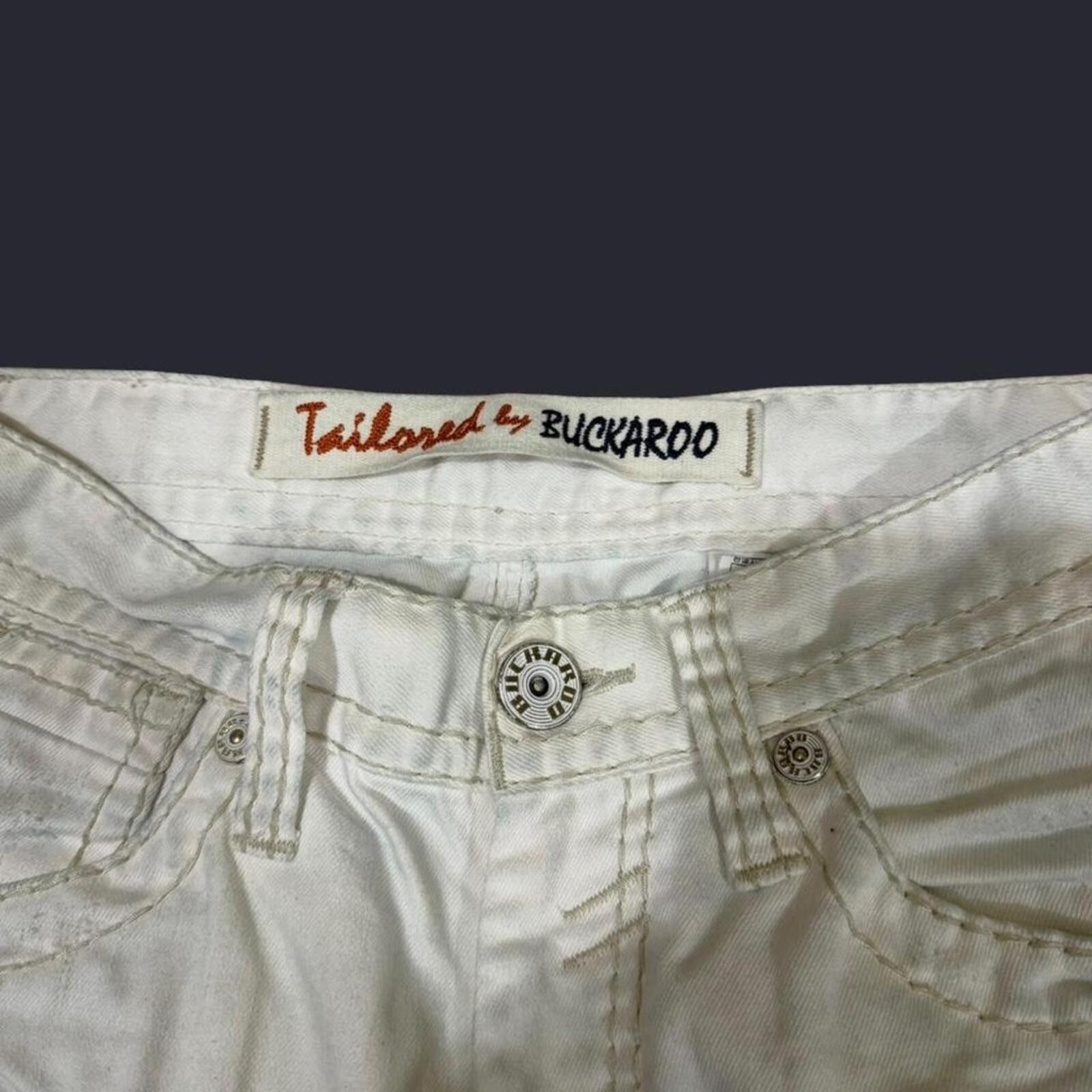 True Religion Buckaroo white denim jeans with light blue dye shade Size 28" / US 6 / IT 42 - 6 Thumbnail